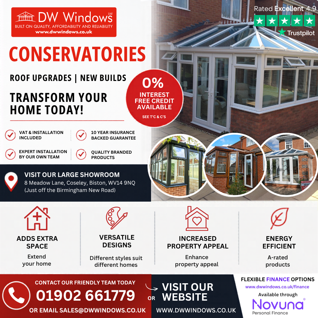 DW Windows Facebook ad: Transform your West Midlands home with a stunning…