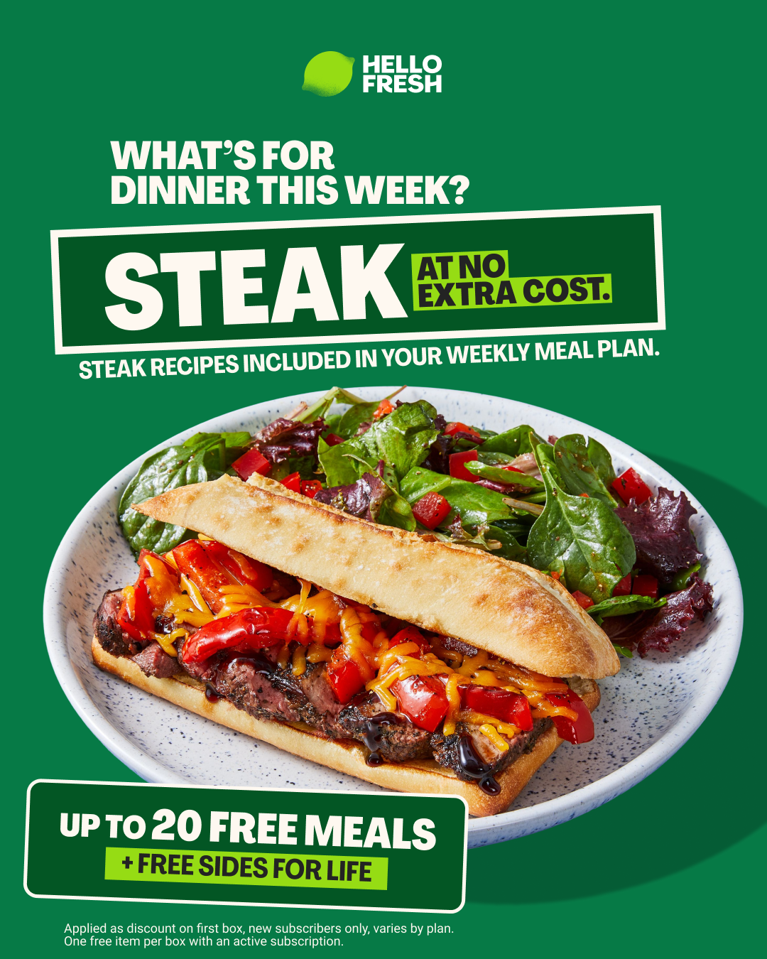 HelloFresh Facebook ad