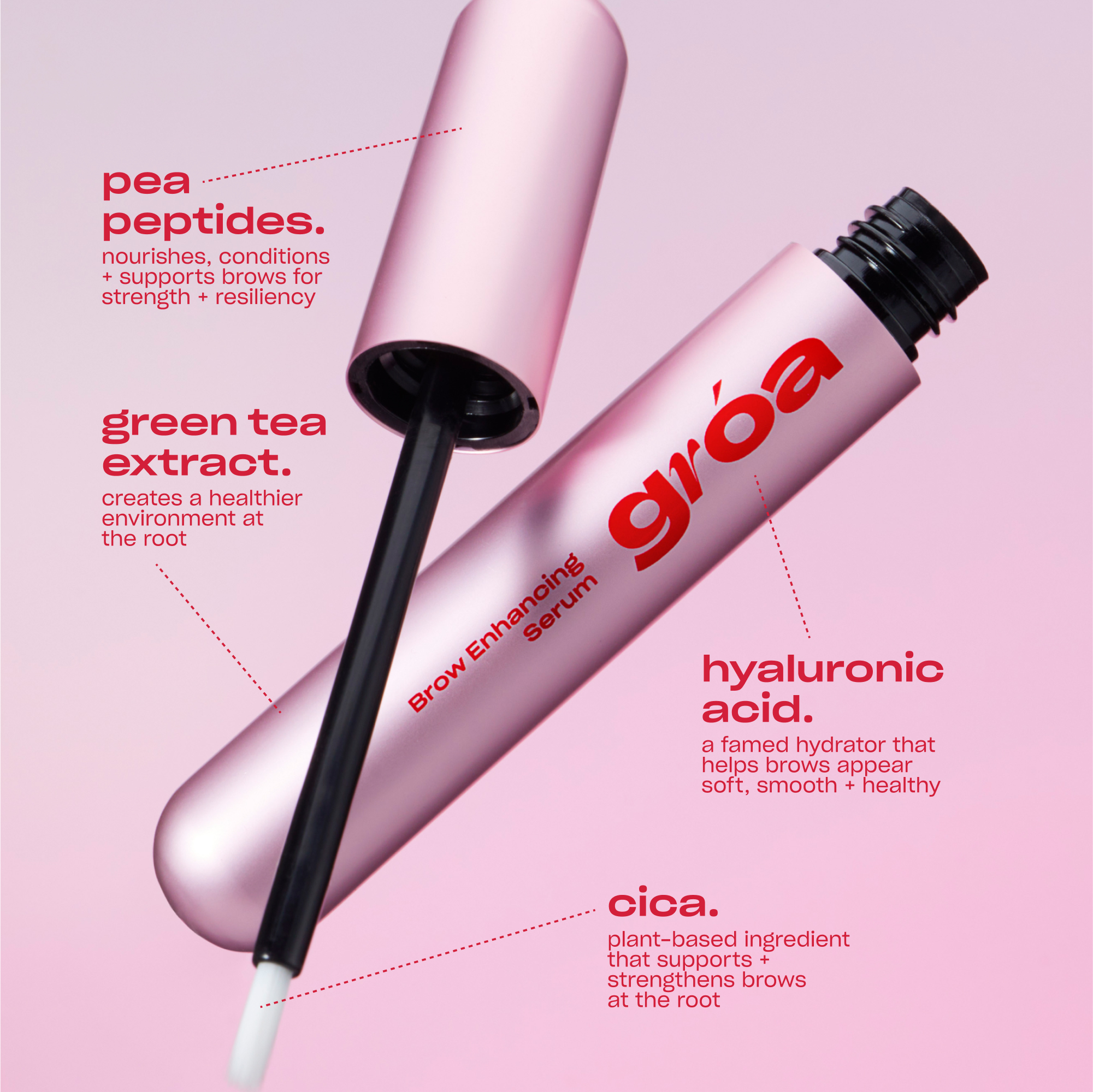 Groa Beauty Facebook ad: your new favourite brow serum