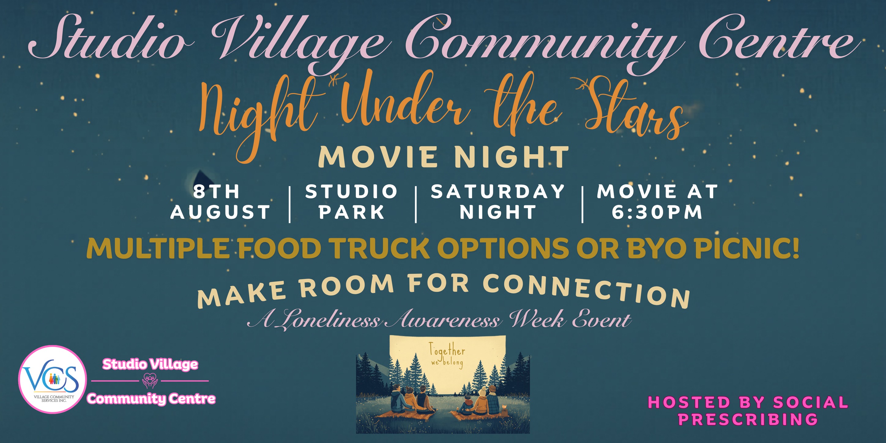 Studio Village Community Centre Facebook ad: Movie Night - Under the Stars