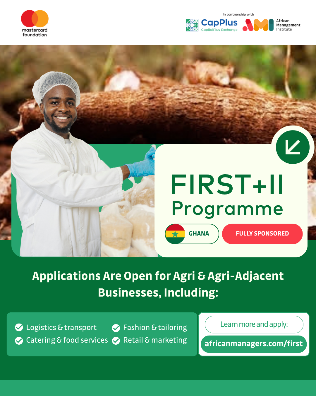 African Management Institute Facebook ad: Build a structured, fundable and resilient businesses
