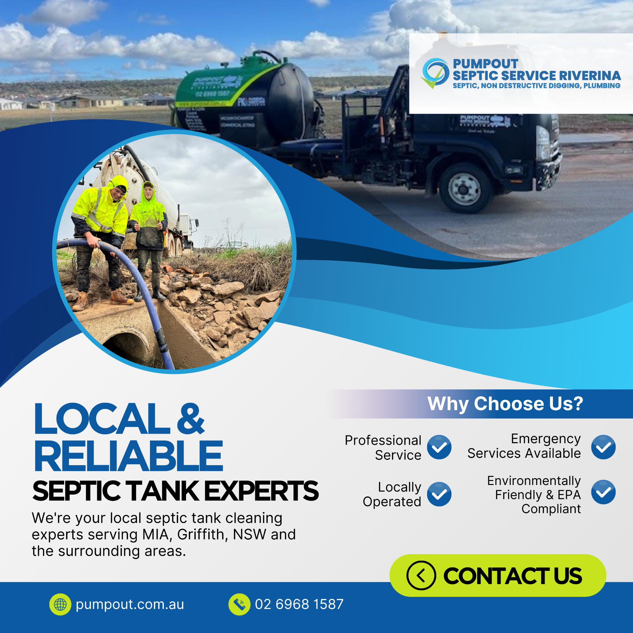 Pumpout Septic Service Riverina Facebook ad