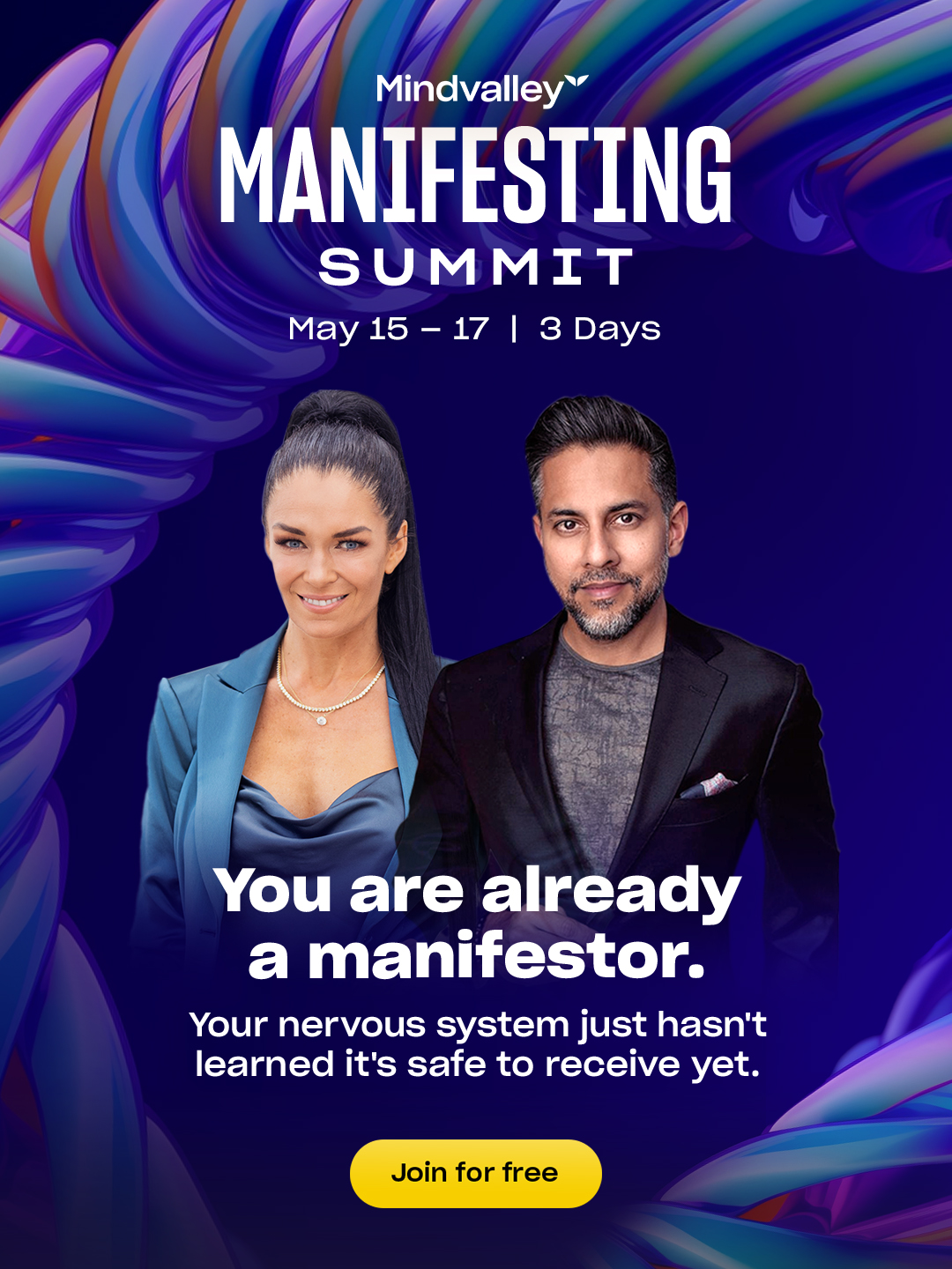 Mindvalley Facebook ad: You’re Already a Manifestor.