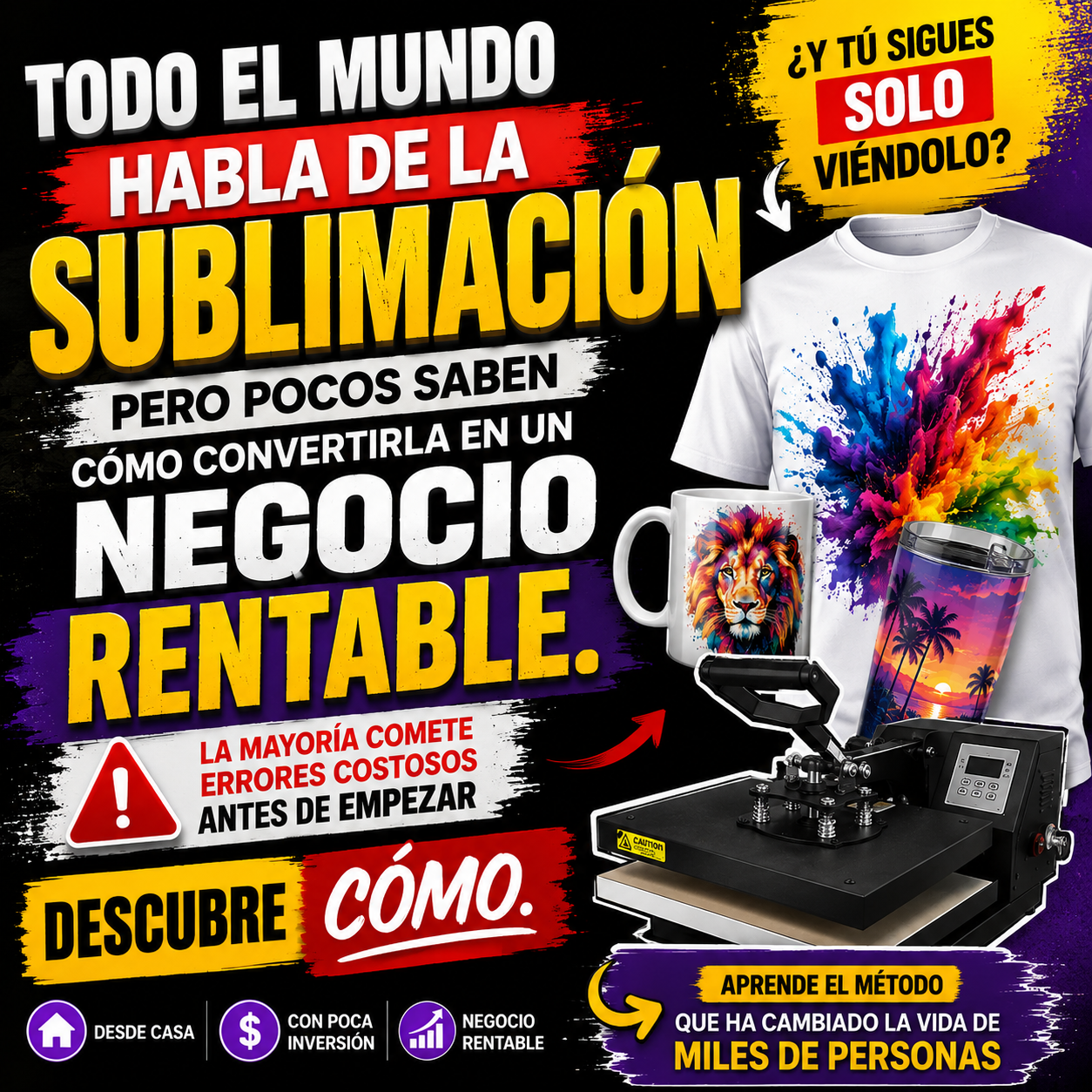 Gestión del Tiempo y Productividad Facebook ad: Aprende a crear tu negocio rentable de sublimación desde…