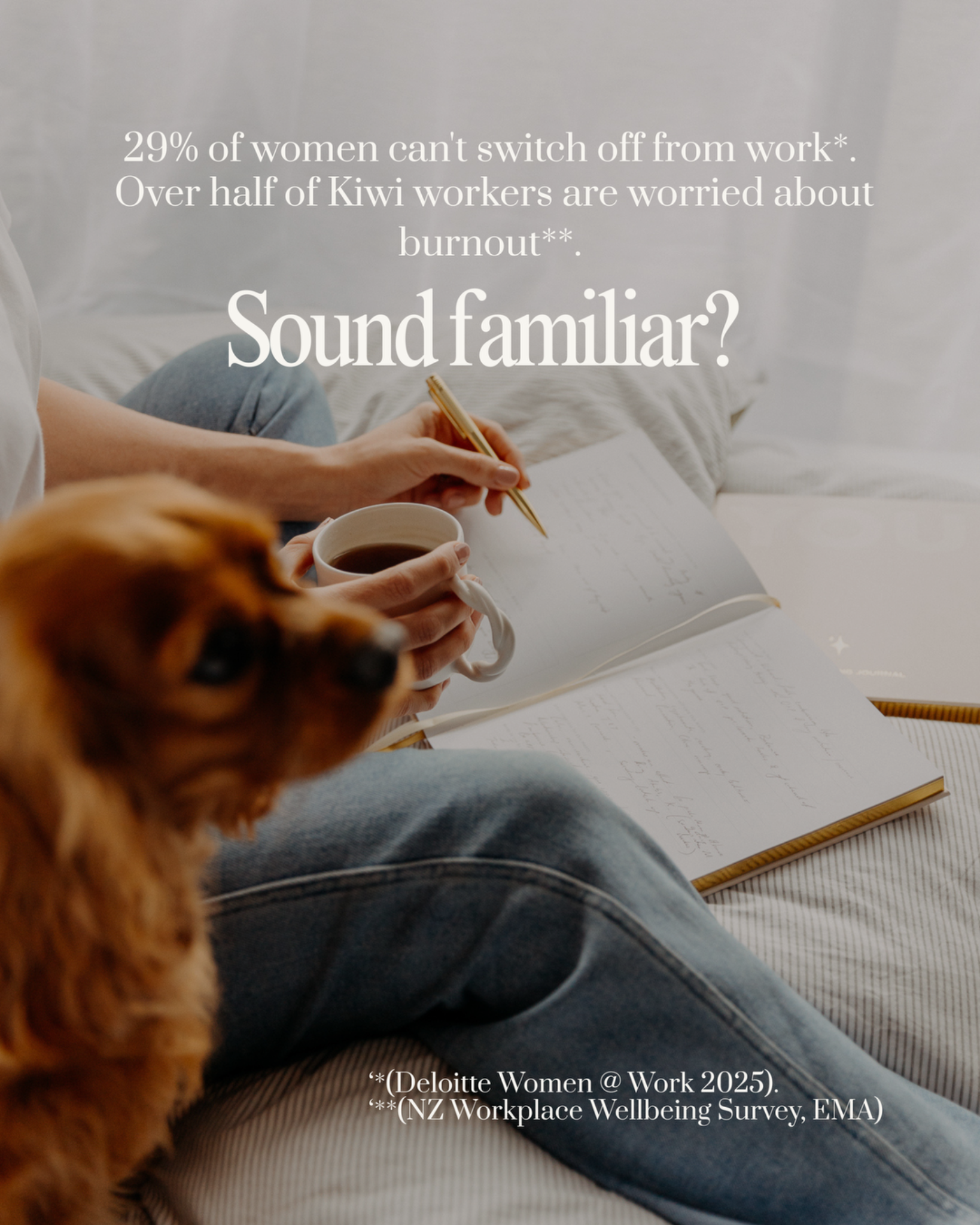 Olive + Page Facebook ad: Are you running on empty in a world…