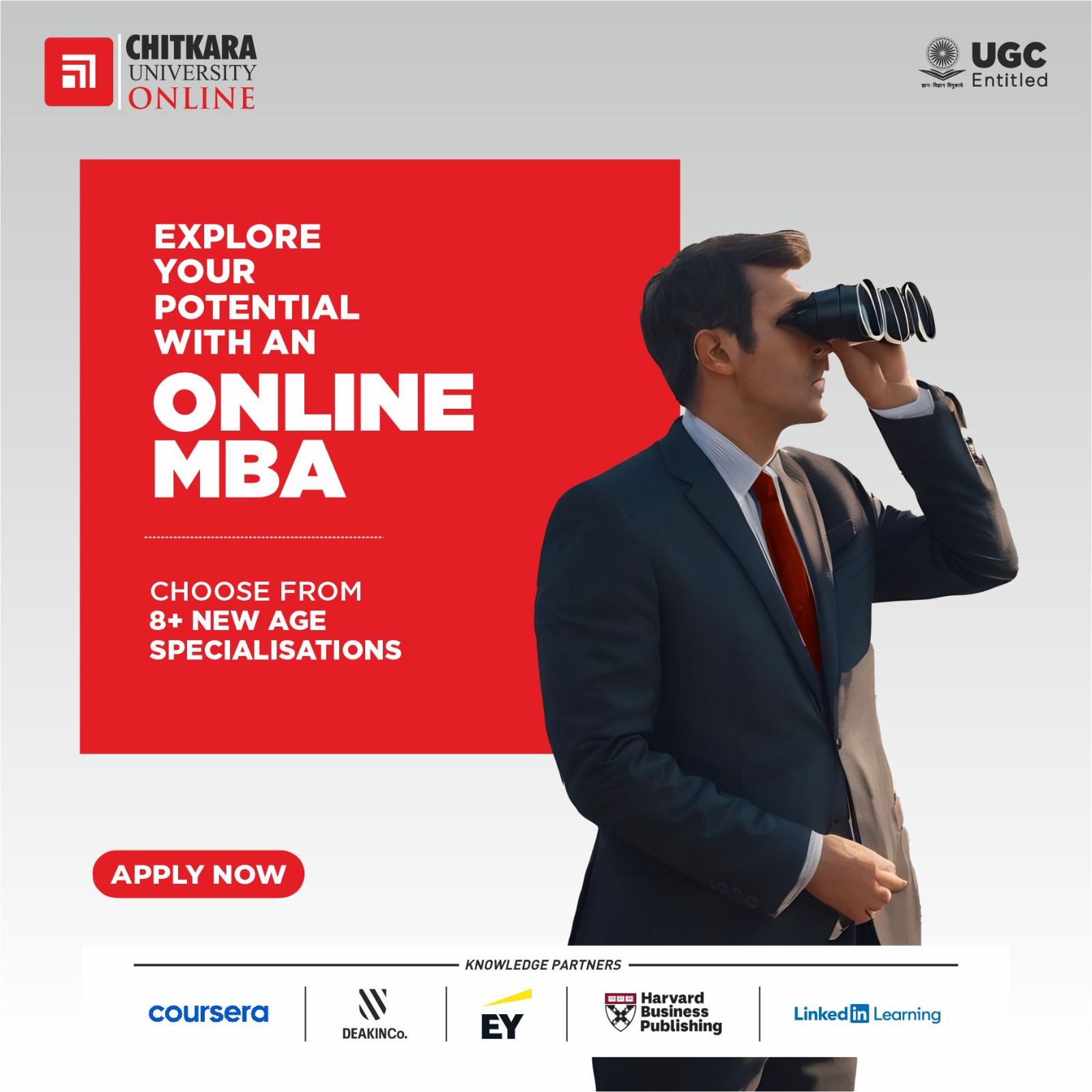 ChitkaraU Online Facebook ad: Chitkara Online MBA Admission 2026 Started!