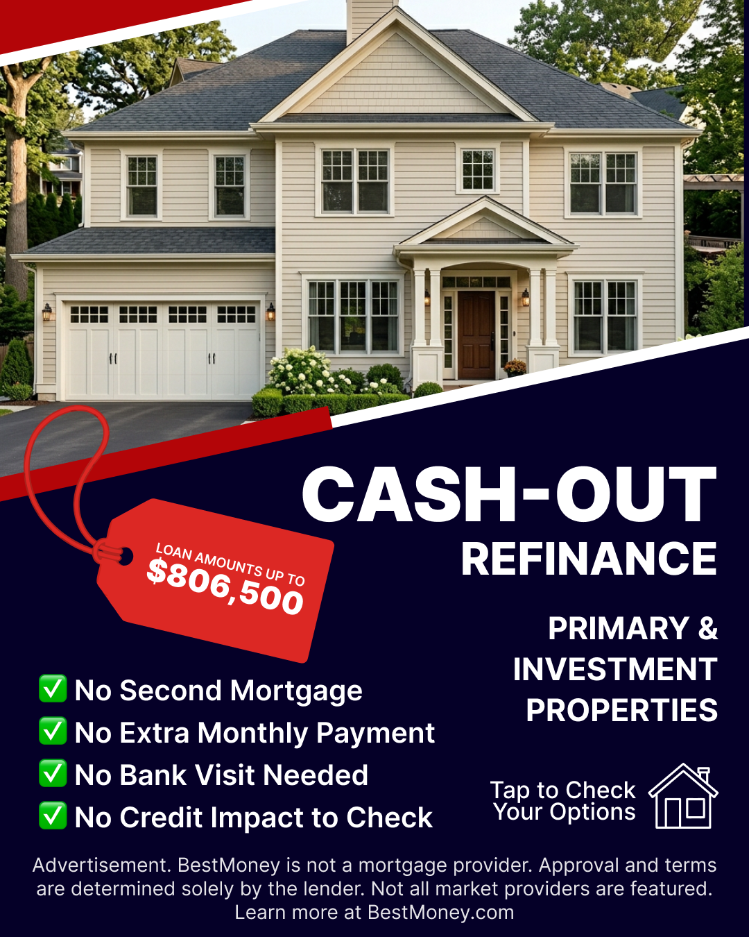 BestMoney - Mortgage Lenders Facebook ad