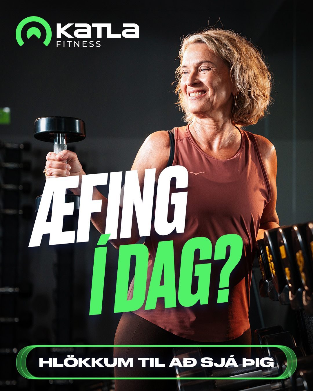 Katla Fitness Facebook ad: Æfing í dag?