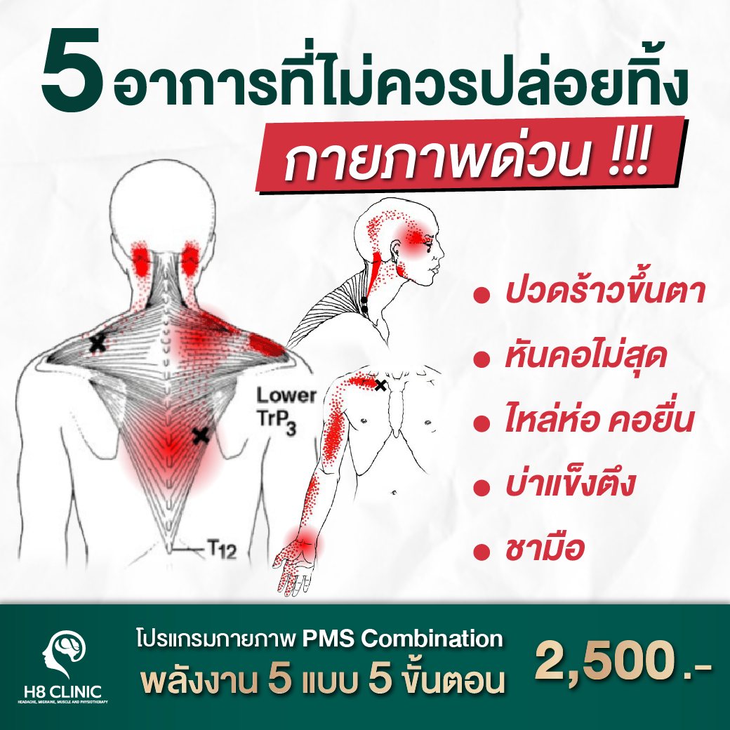 H8 clinic คลินิกสมอง ปวดศีรษะ ไมเกรน ปวดกล้ามเนื้อ Facebook ad