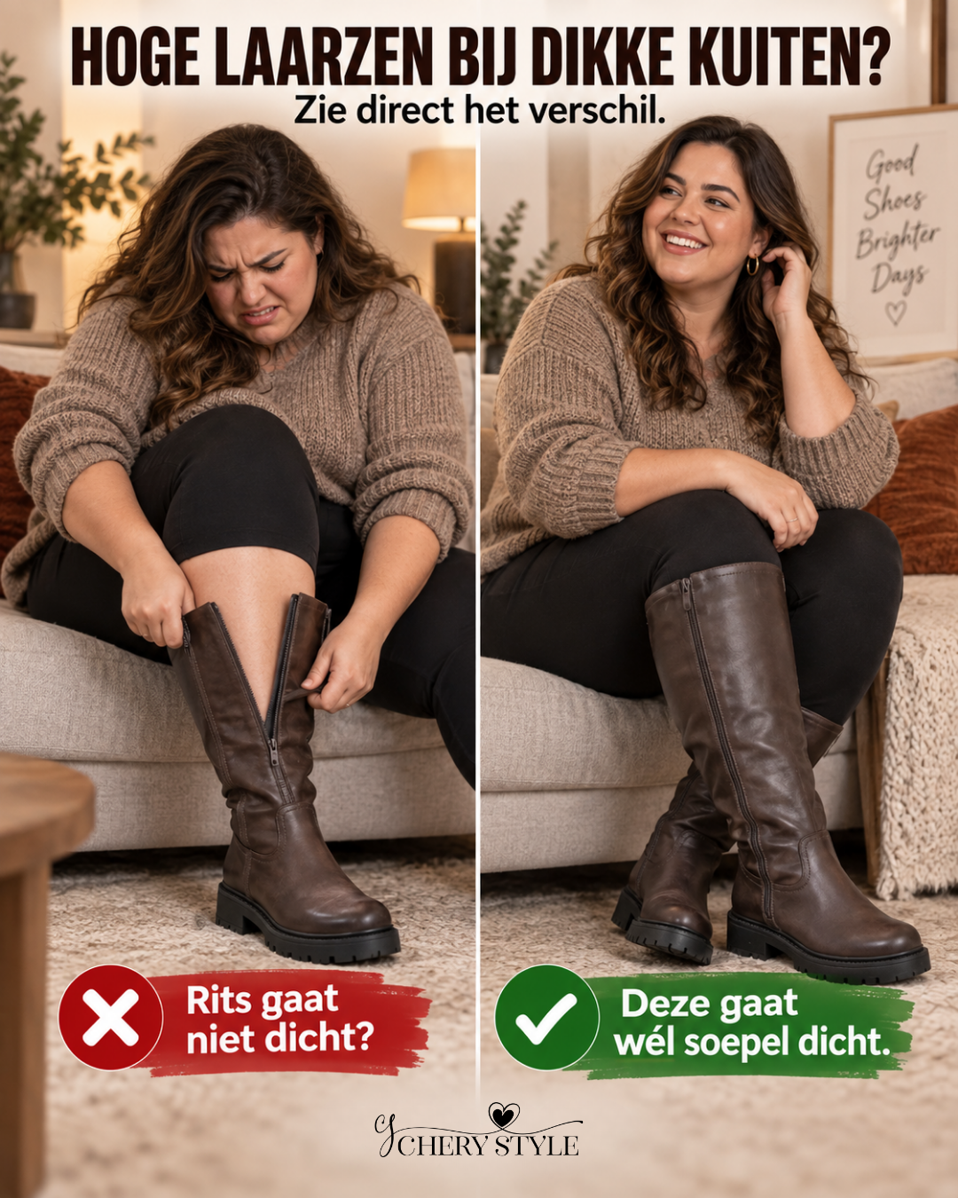 Chery Style Facebook ad: Geweldige boots met brede schacht!