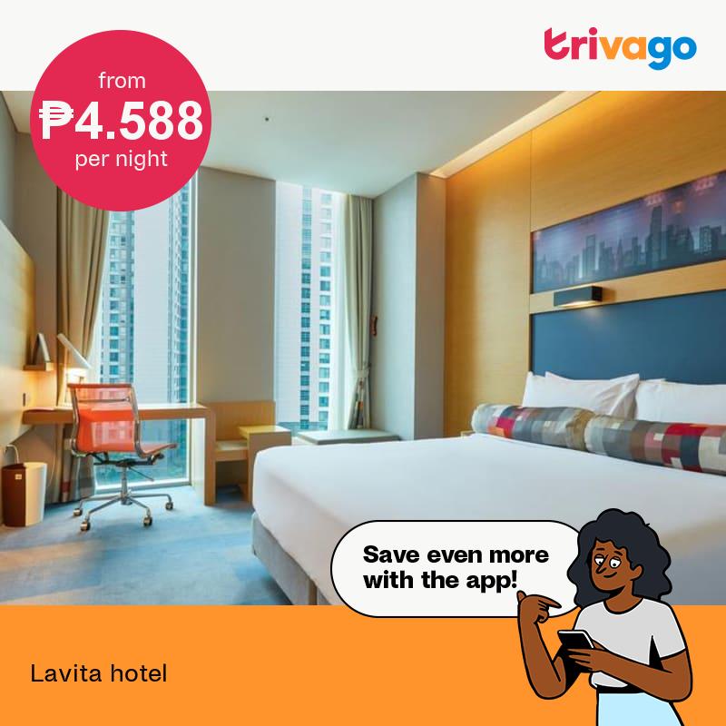 trivago Facebook ad: Get the trivago app.