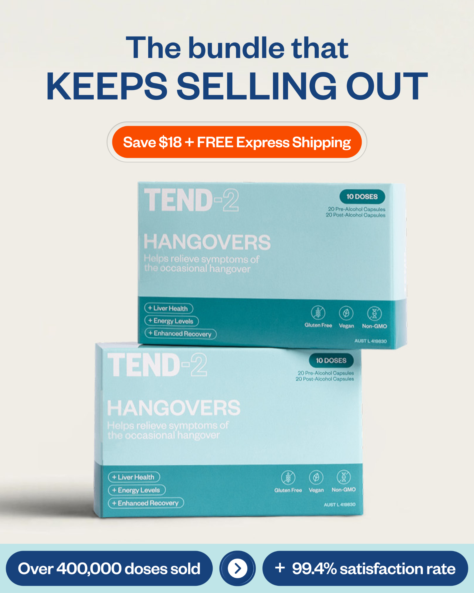 Tend-2 Facebook ad