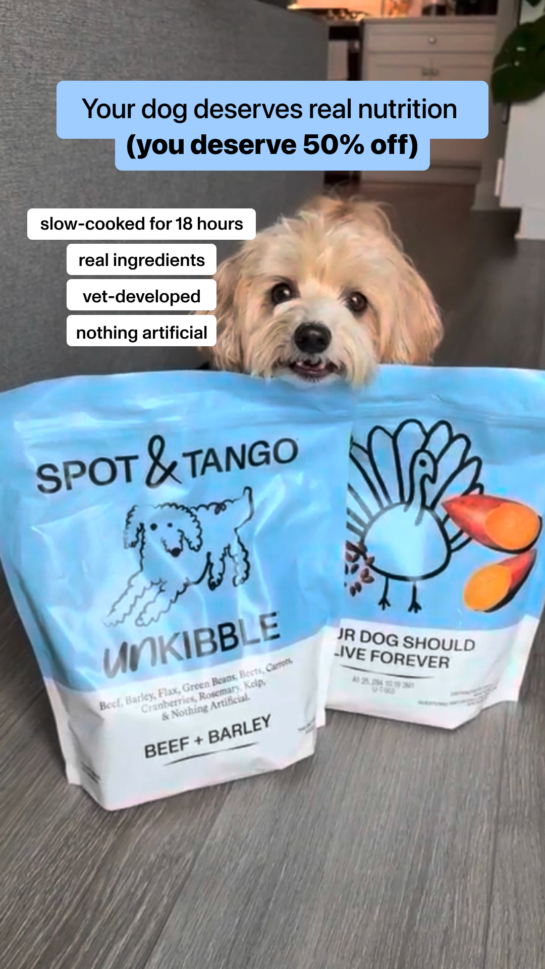Spot and Tango Facebook ad