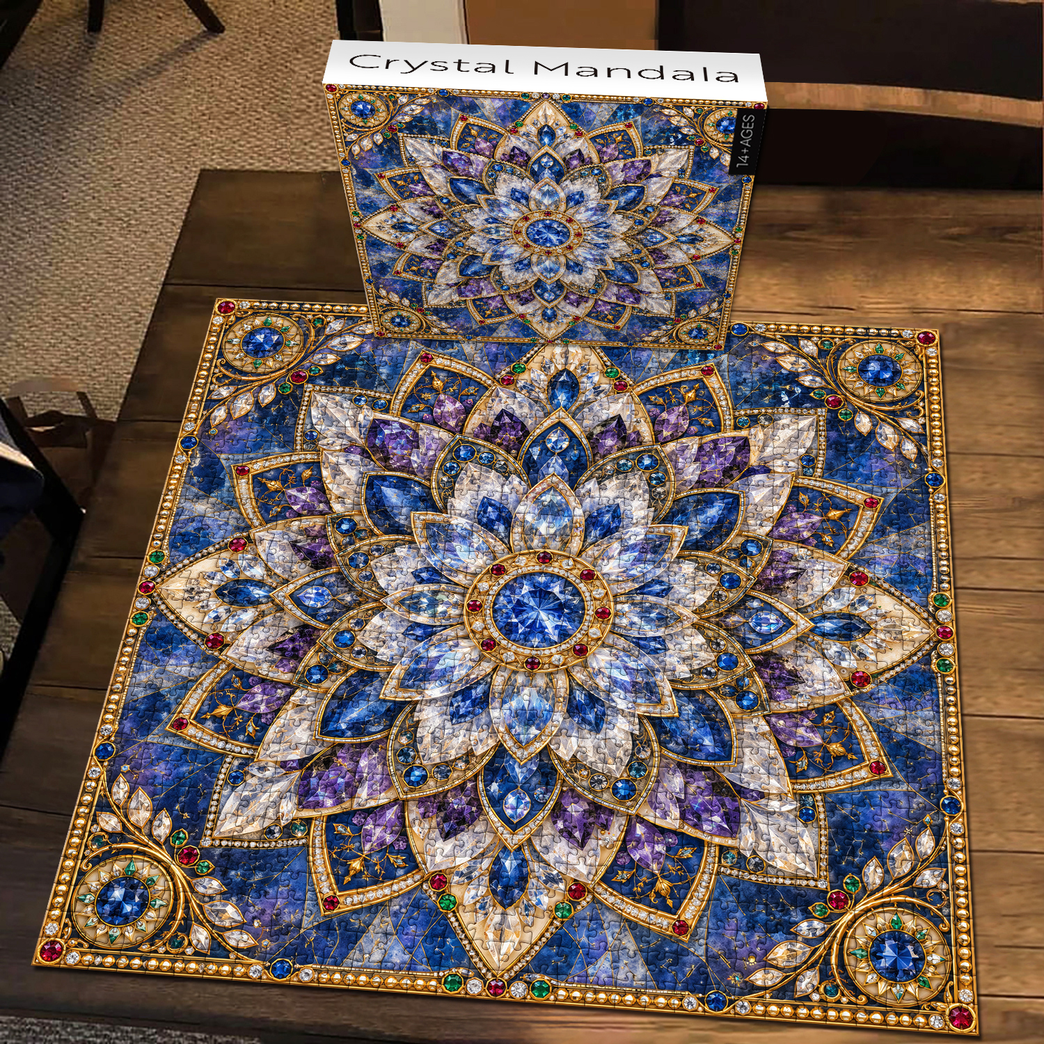 Bboldin Facebook ad: Crystal Mandala Jigsaw Puzzle 1000 Pieces