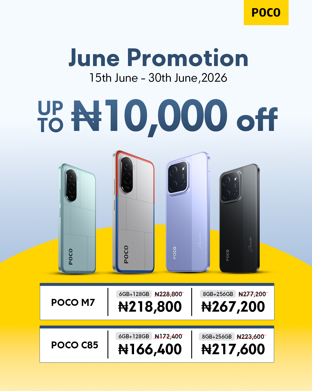 POCO Facebook ad: Get more for less with POCO this June…