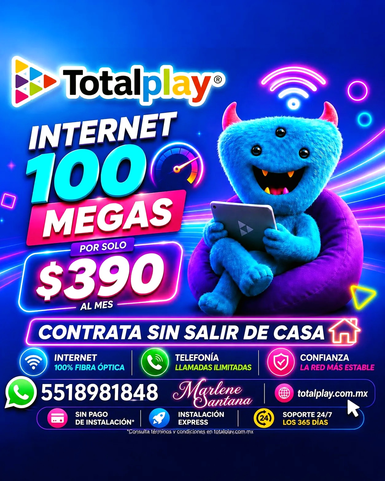 𝑰𝒏𝒕𝒆𝒓𝒏𝒆𝒕 𝒂 𝒕𝒖 𝒂𝒍𝒄𝒂𝒏𝒄𝒆 Facebook ad: Chatea con nosotros