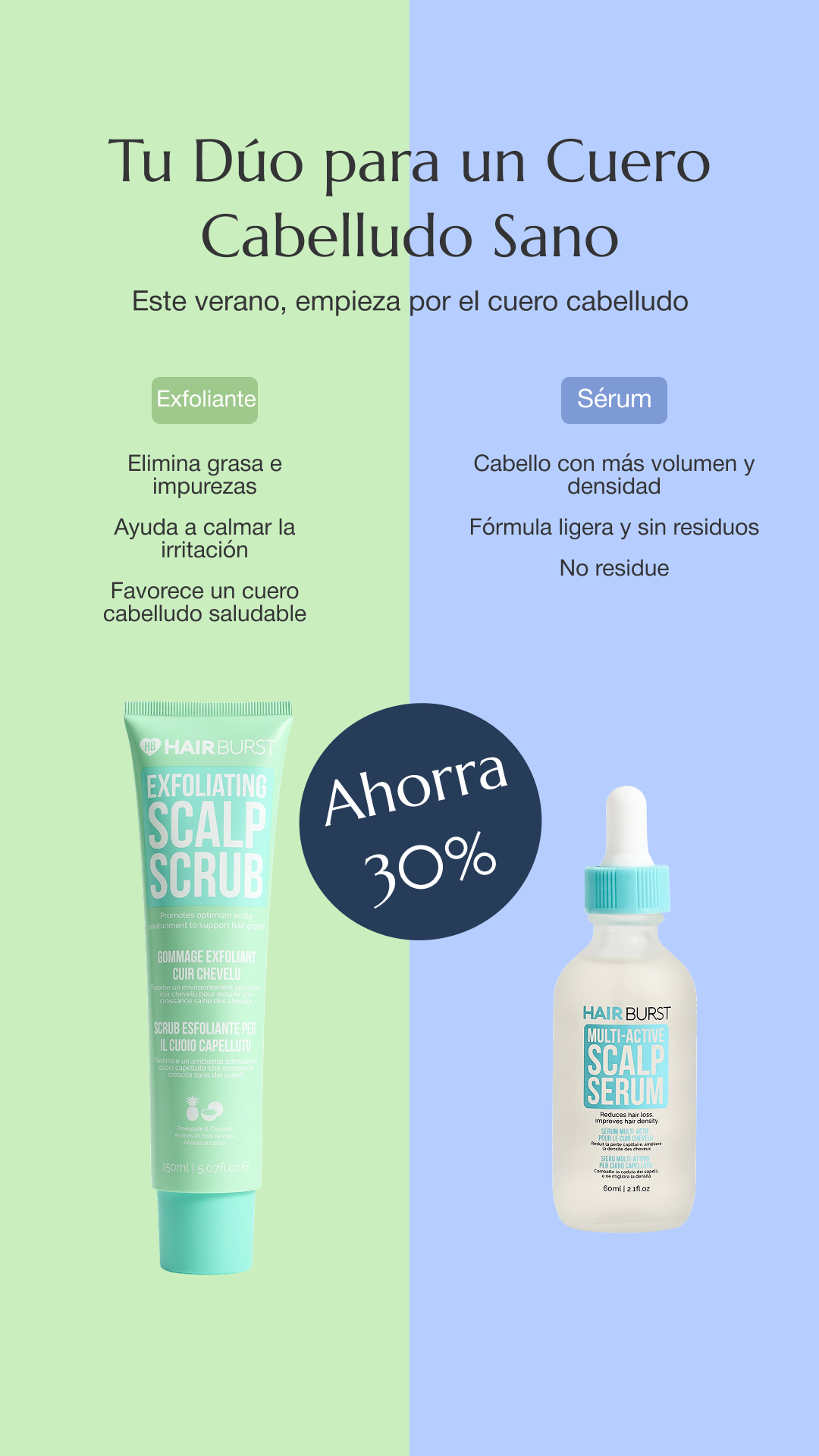 Hairburst España Facebook ad