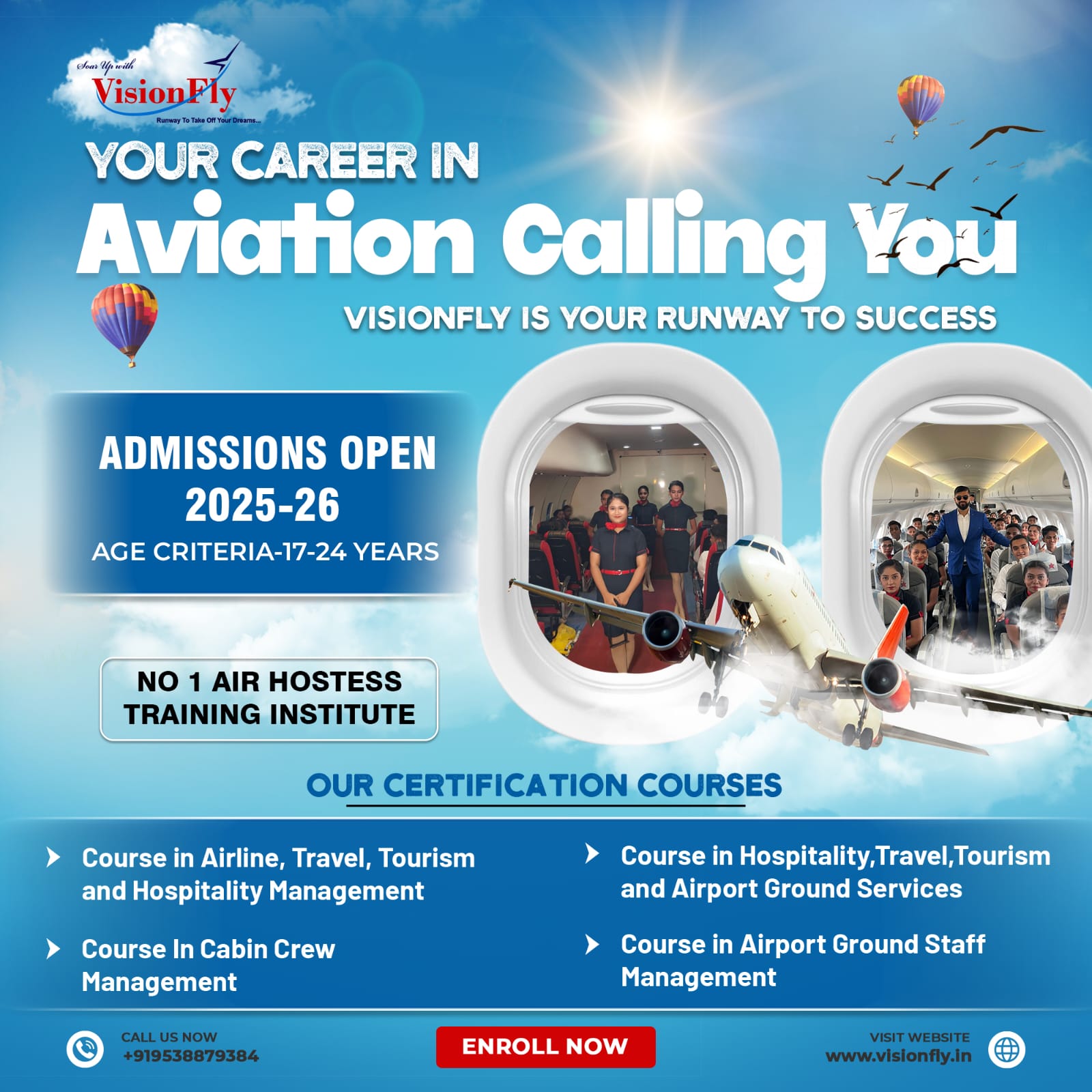 VisionFly Facebook ad: Dreaming of a high-flying career?