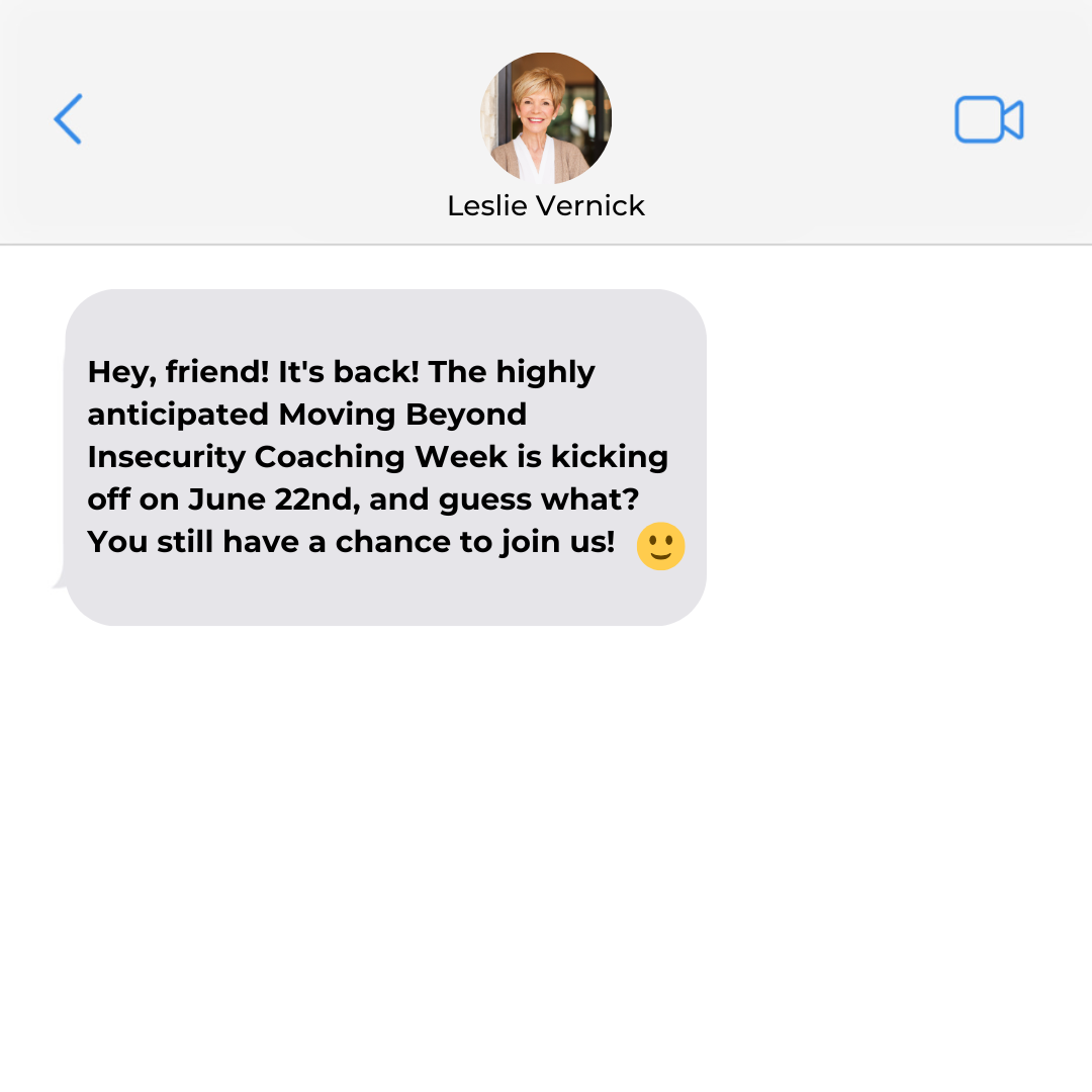 Leslie Vernick - Enriching Relationships That Matter Most Facebook ad: Self-Doubt to Greater Confidence in Just 5 Days
