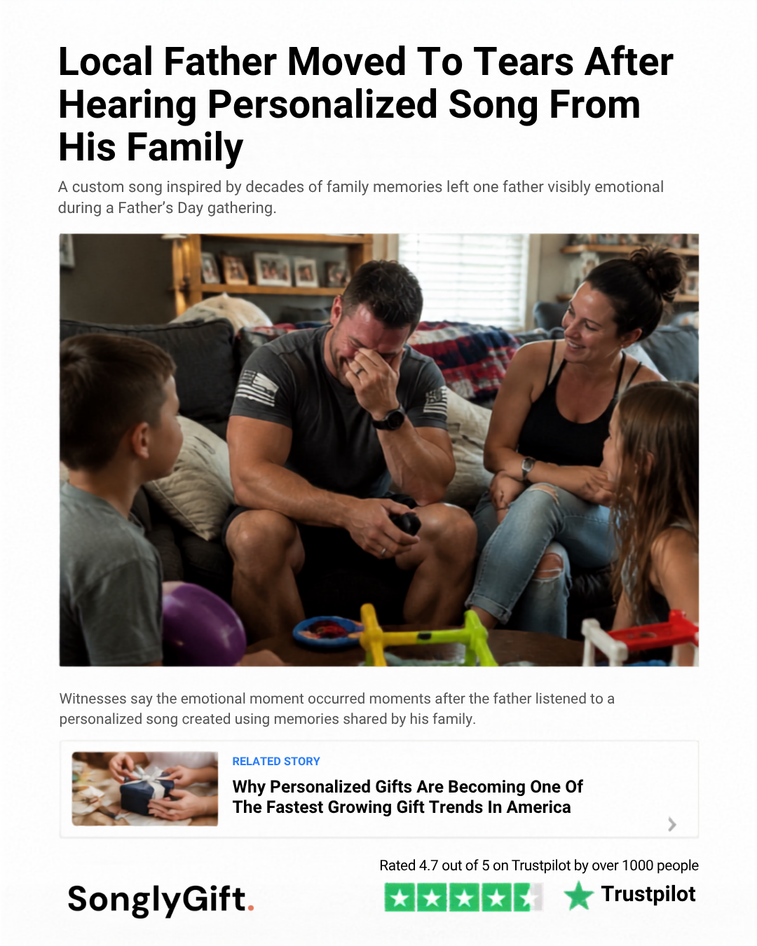 SonglyGift Facebook ad