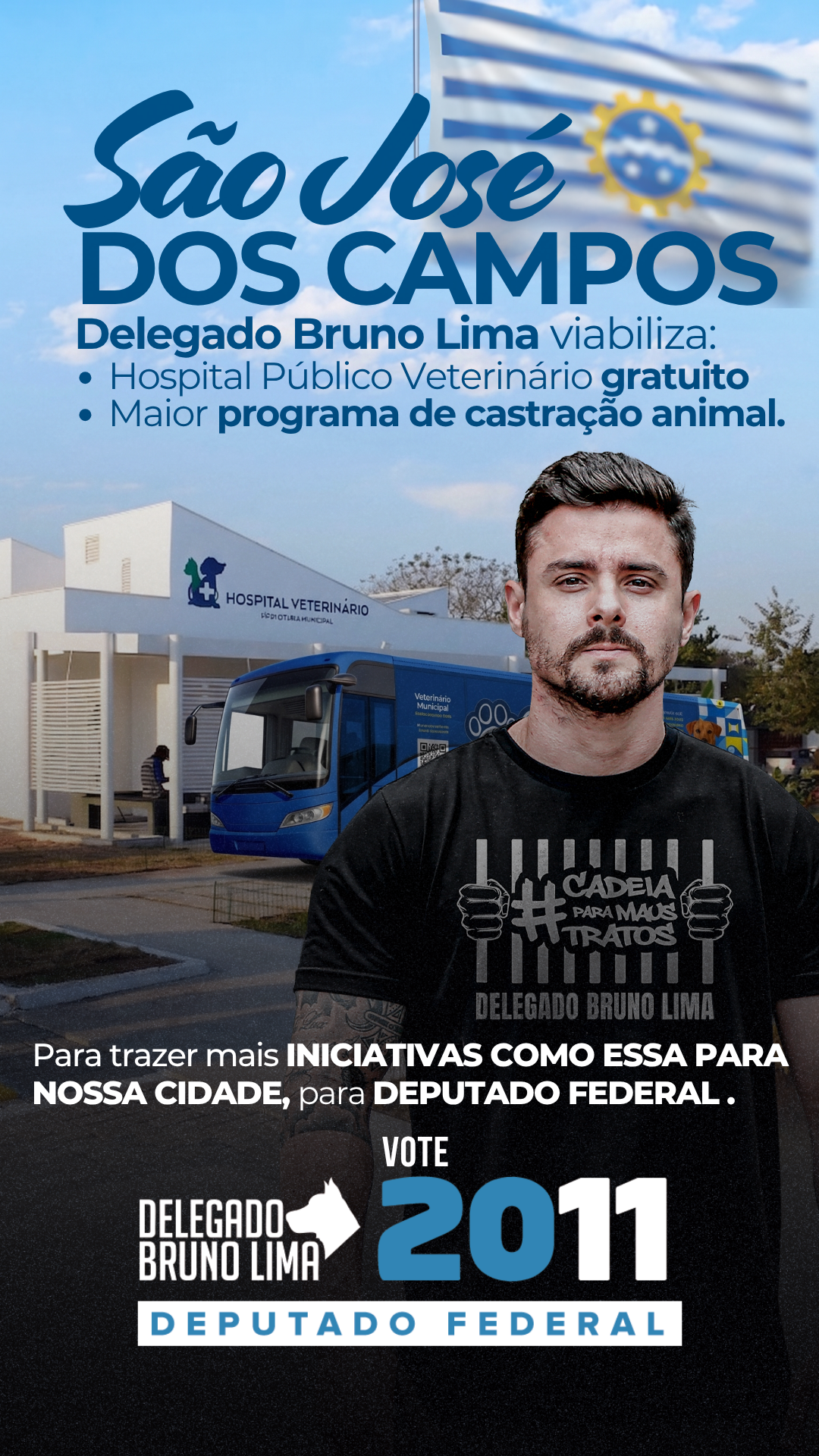 Delegado Bruno Lima Facebook ad: Vote 2011, Delegado Bruno Lima para Deputado Federal…