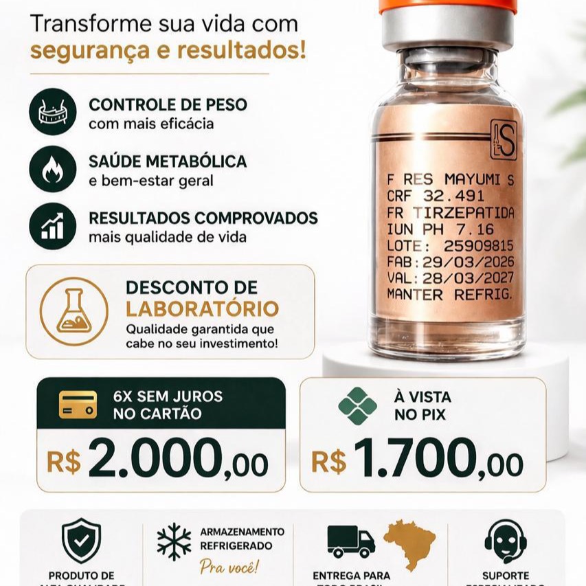 Farmácia Slim Facebook ad: Tirzepatida 60mg 2.4ml Stin Pharma Nacional Certificada!