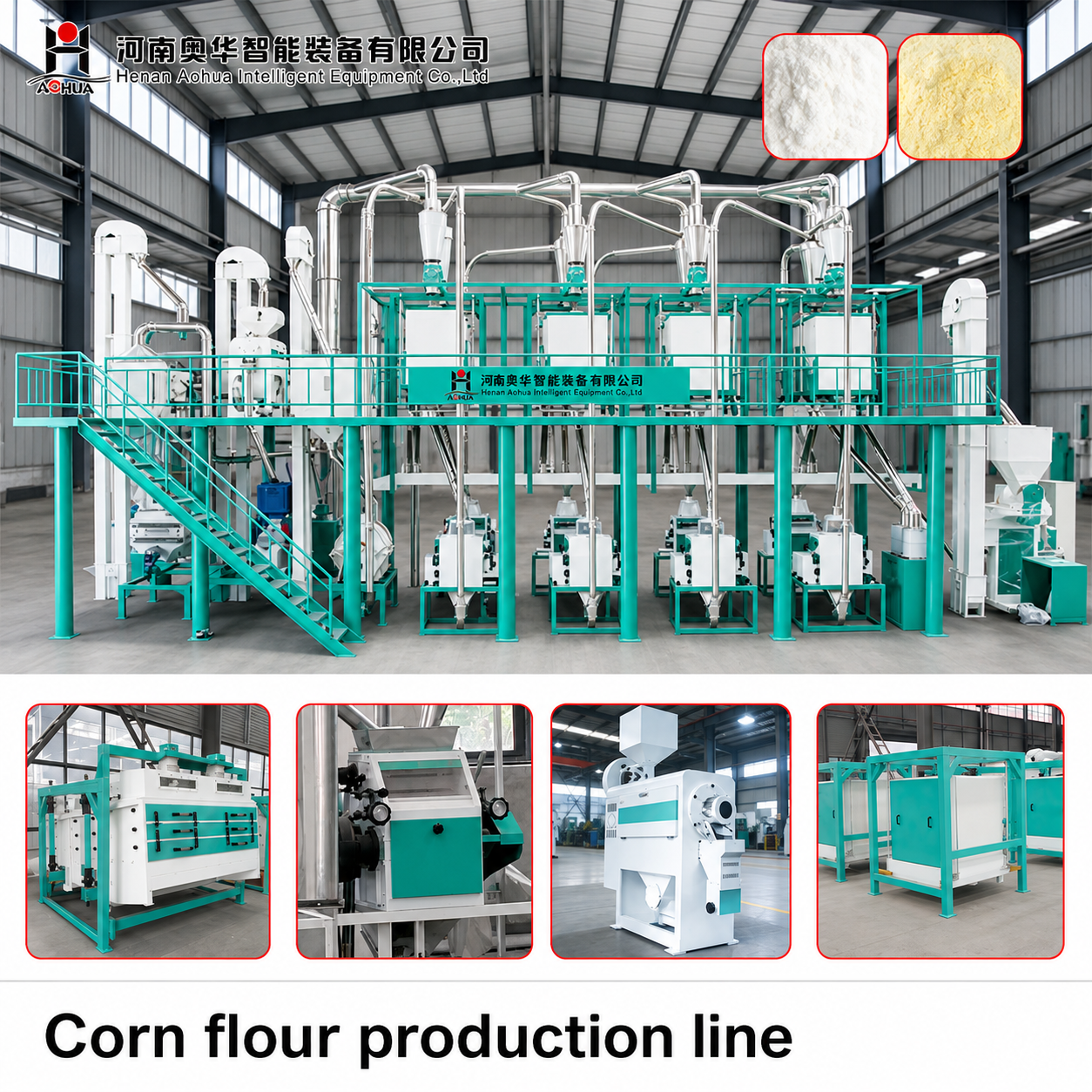 Henan Aohua Intelligent Machinery Equipment Co., Ltd. Facebook ad: Complete Maize Milling Plant Manufacturer