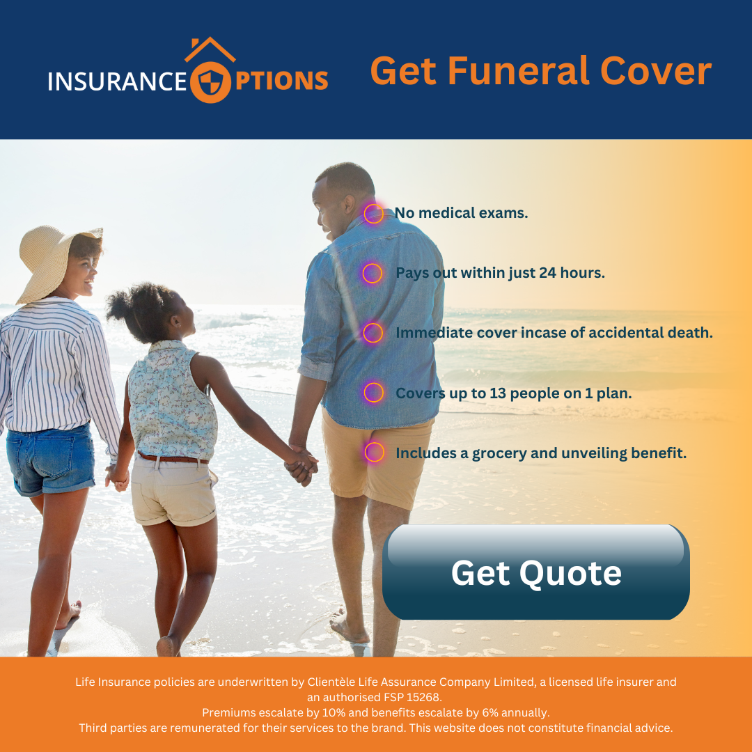 Insurance Options Facebook ad: Quality Family Funeral Cover