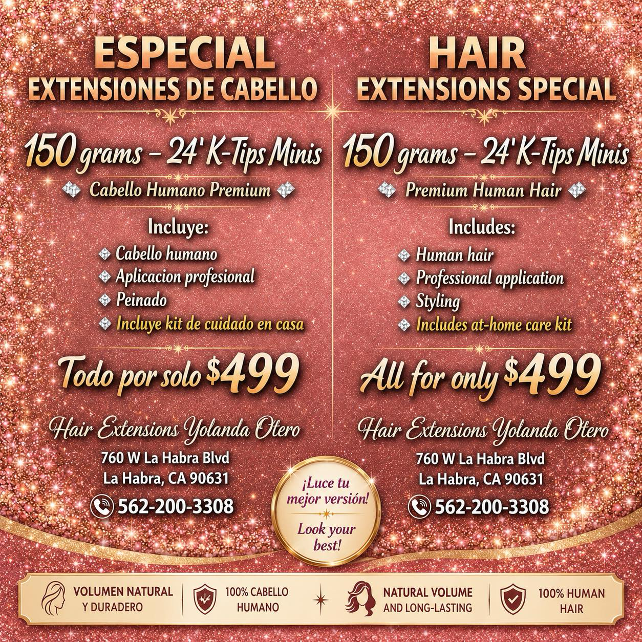 Hair Extensions Yolanda o Facebook ad
