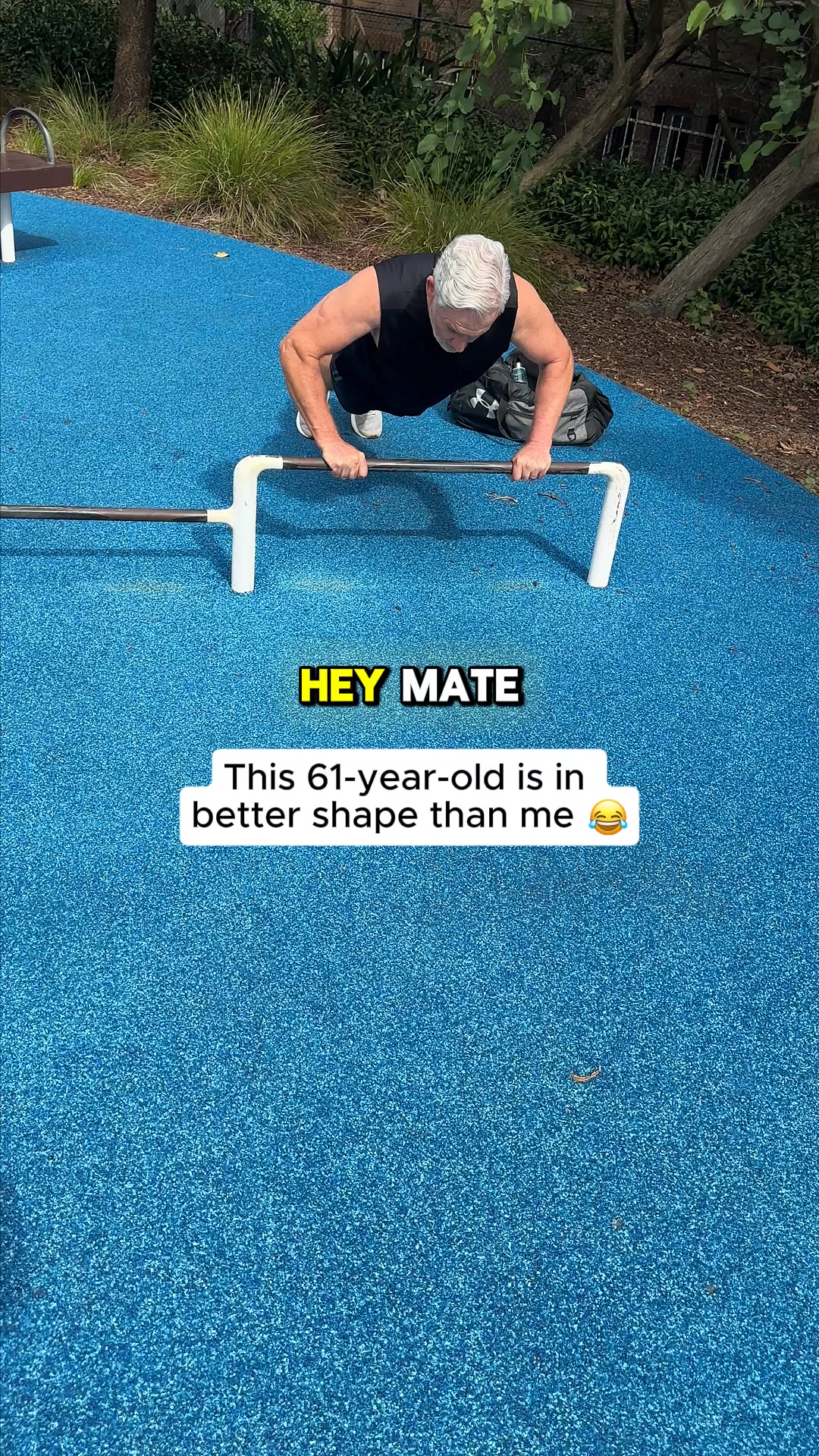 Tmrw Facebook ad: Train Hard. Age Well. Live Longer.