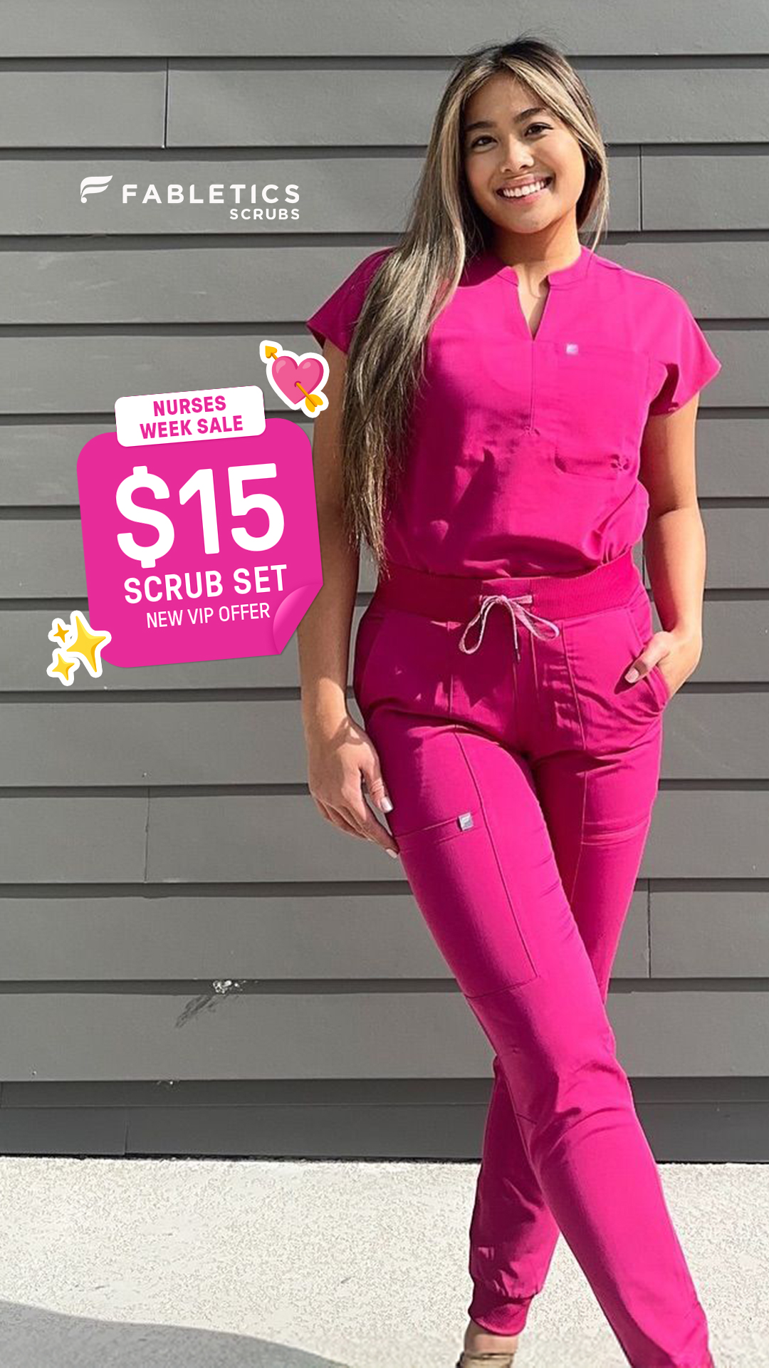 Fabletics Scrubs Facebook ad