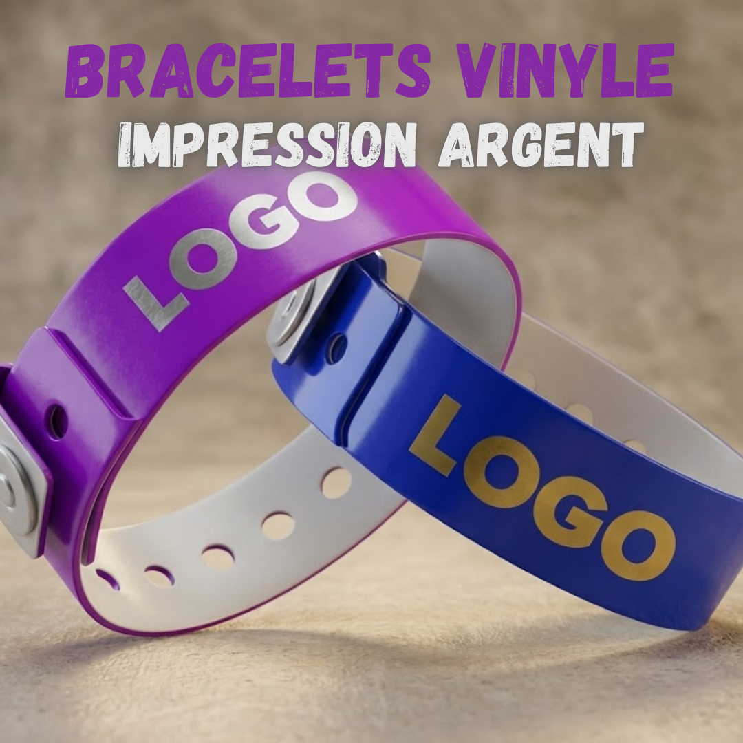Europaband Facebook ad: Bracelets vinyles personnalisés