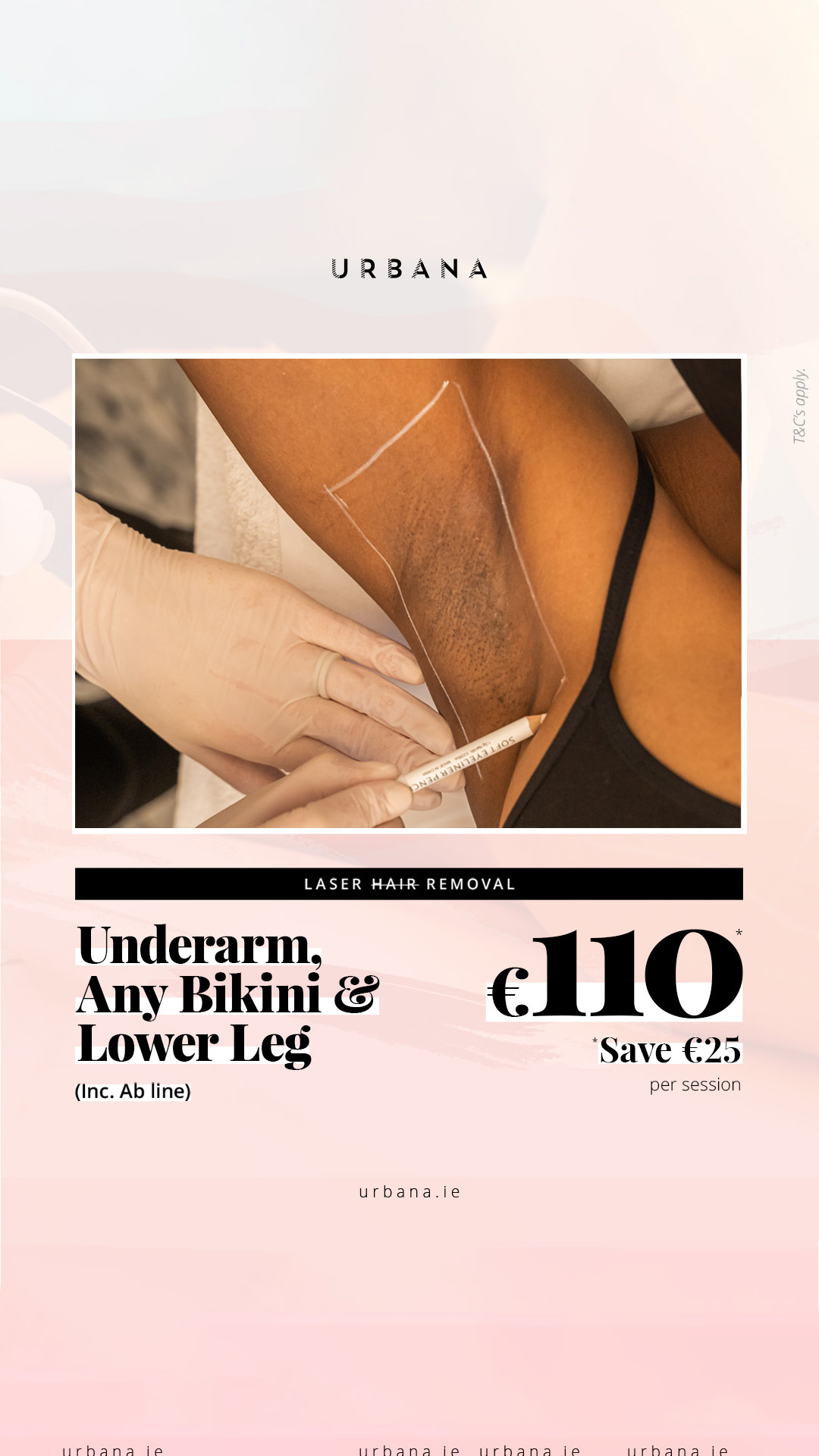 Urbana Laser Hair Removal Facebook ad