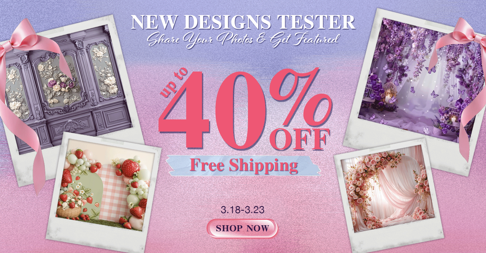 Katebackdrop Facebook ad from Mar 18, 2026
