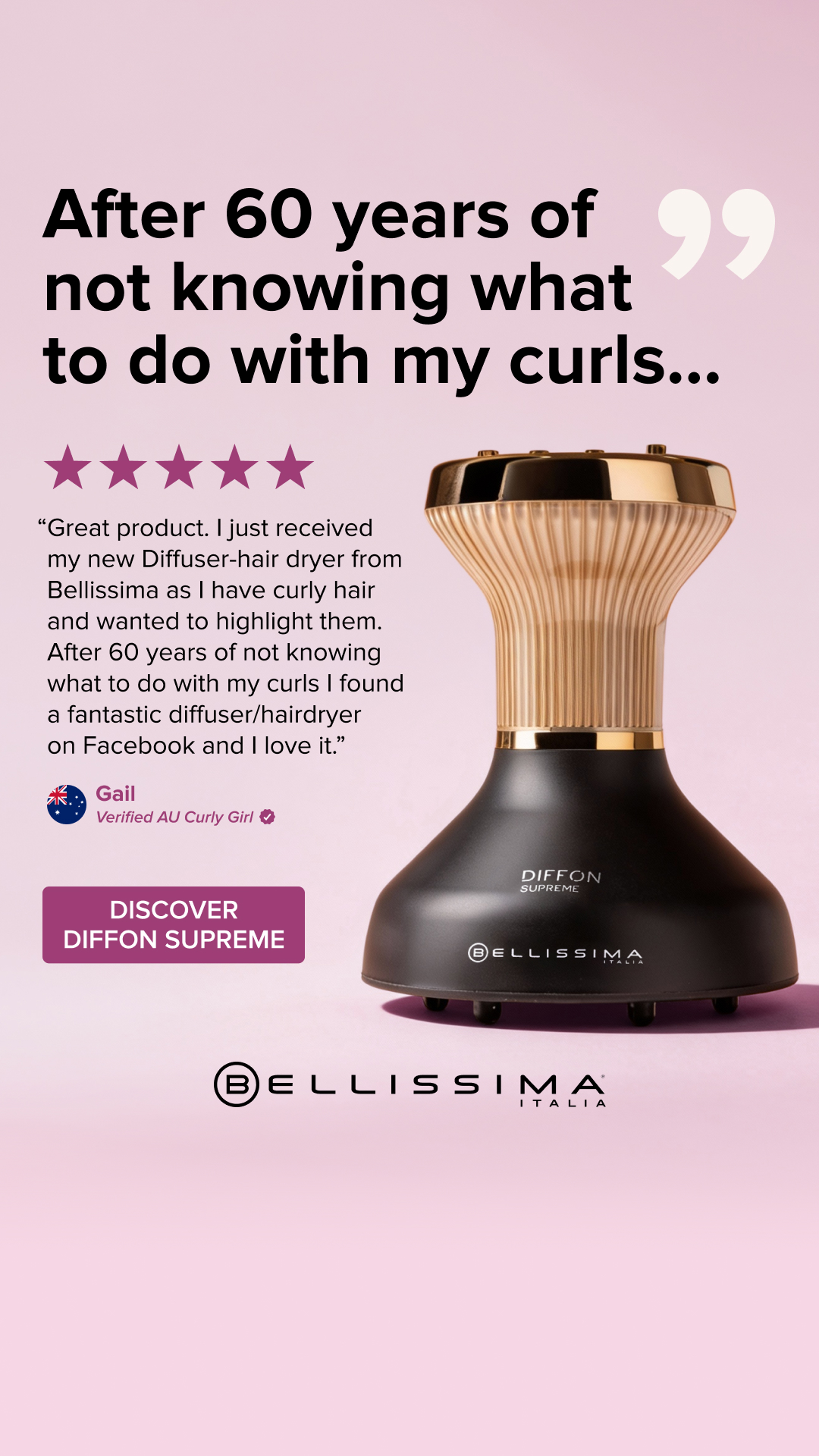 Bellissima Hair Tools Facebook ad