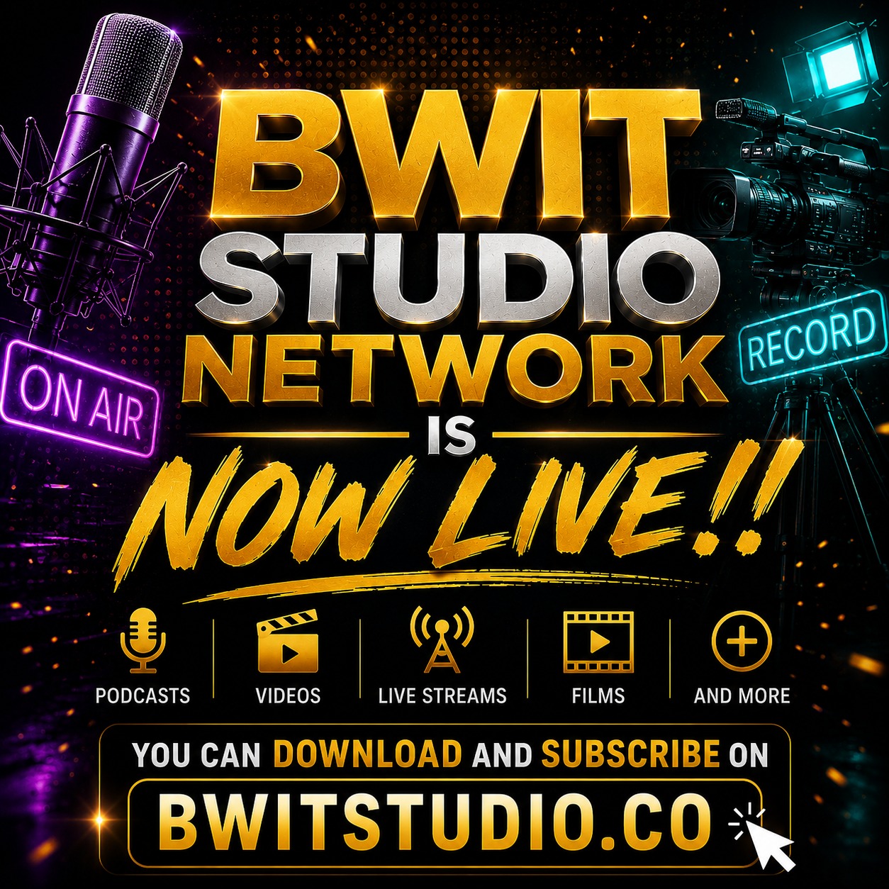 bwit.podcaststudio Facebook ad: BWIT STUDIO NETWORK IS NOW LIVE!