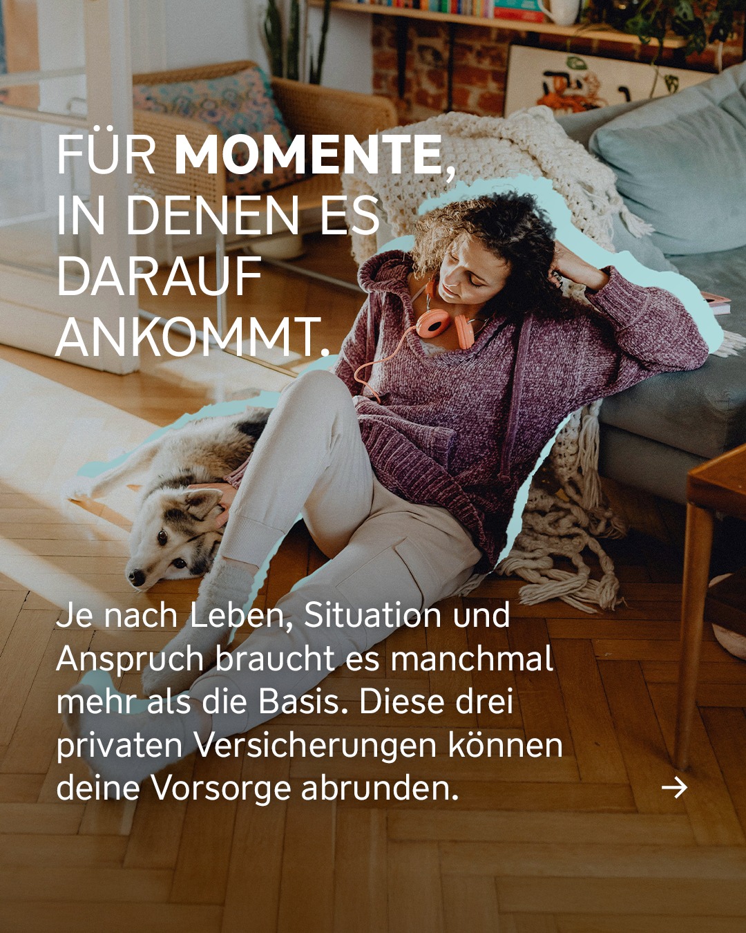 Württembergische Versicherung Facebook ad: Vorsorge ist so individuell wie dein Leben.