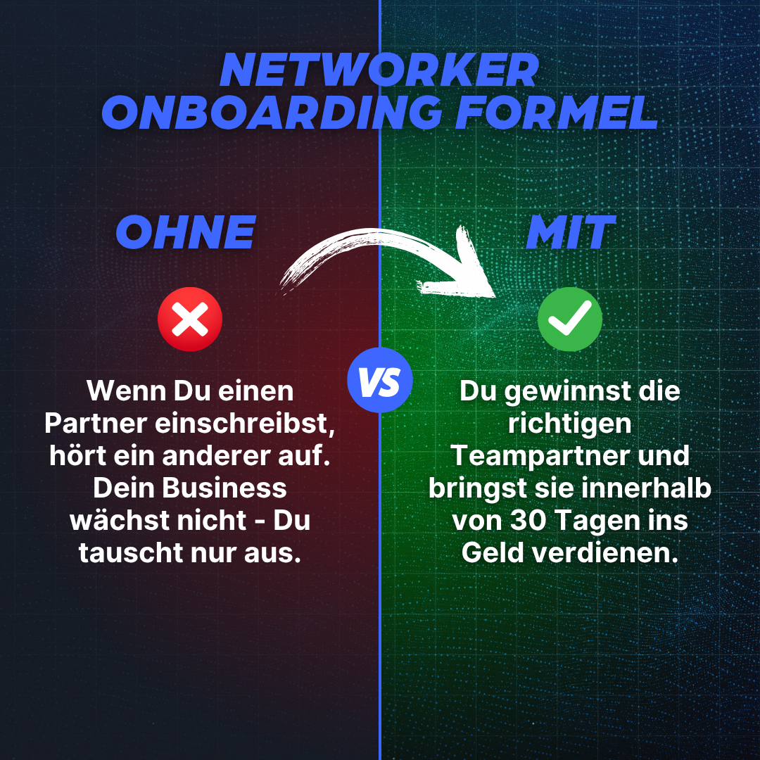Become the Networker Facebook ad: Die 30 Tage Onboarding Formel