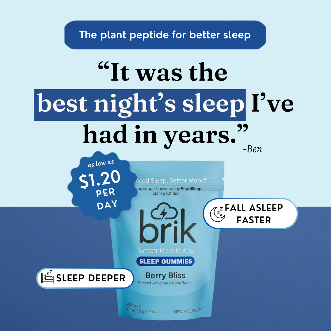 Brik Sleep Gummies Facebook ad from Aug 6, 2026