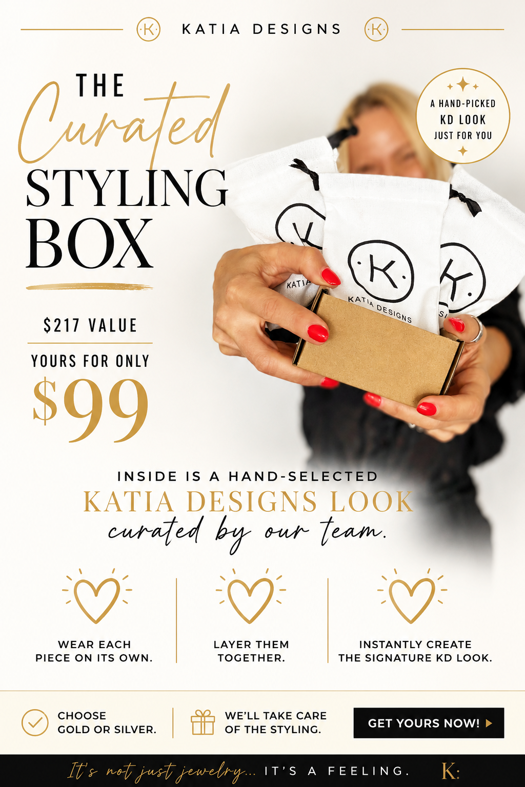 Katia Designs Facebook ad: We’ll Style You for $99