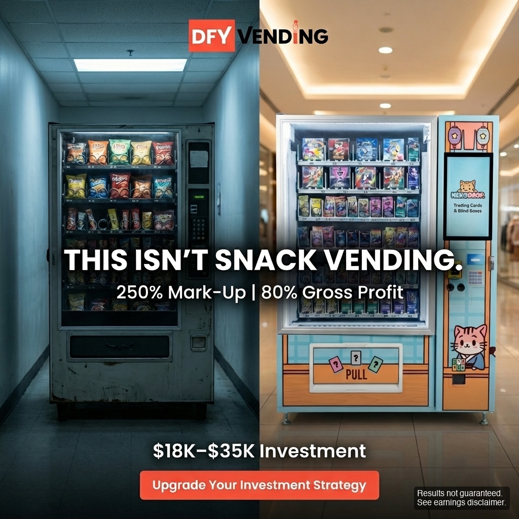 DFY Vending Facebook ad: This Is Not Snack Vending