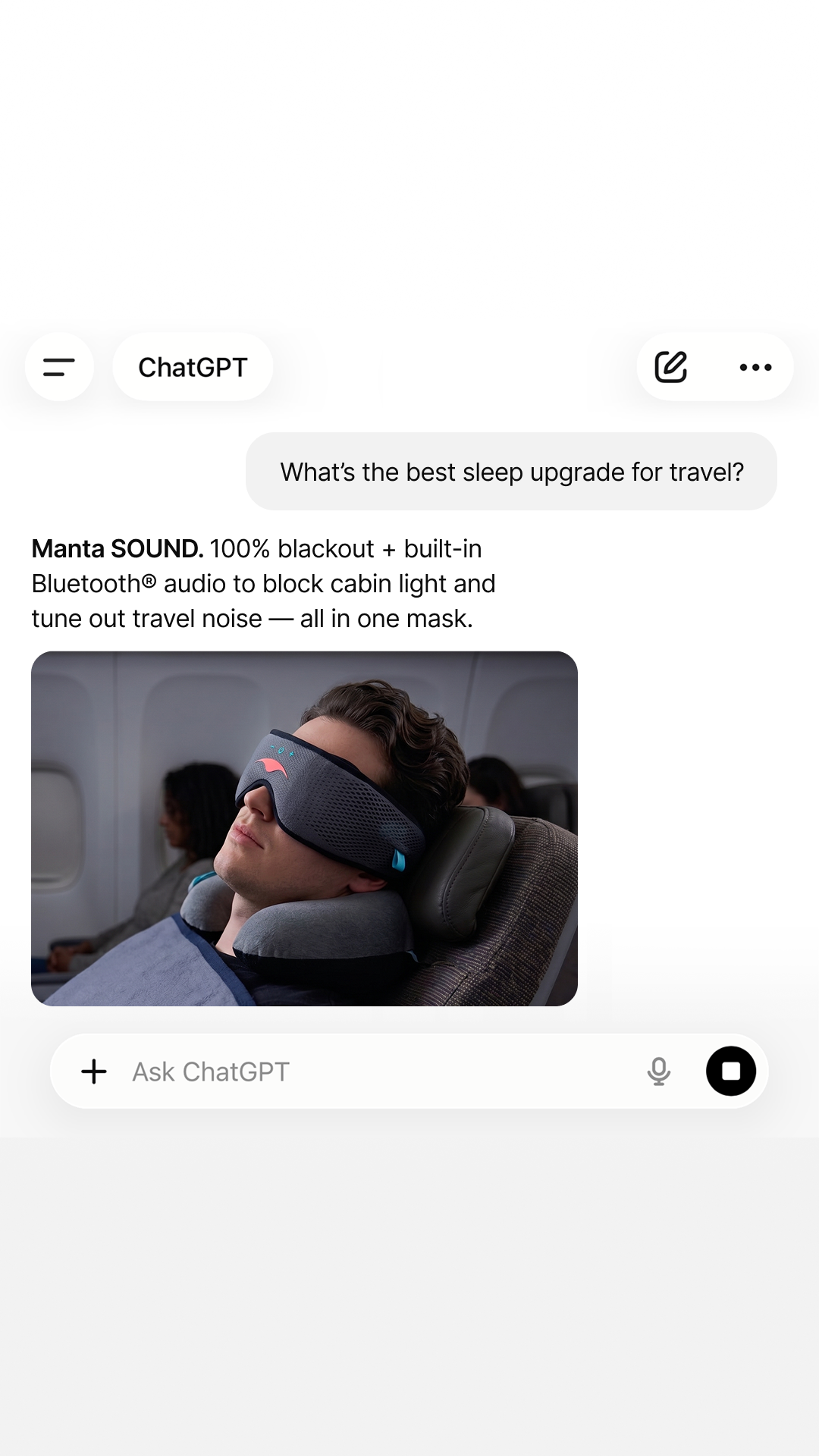 Manta Sleep Facebook ad