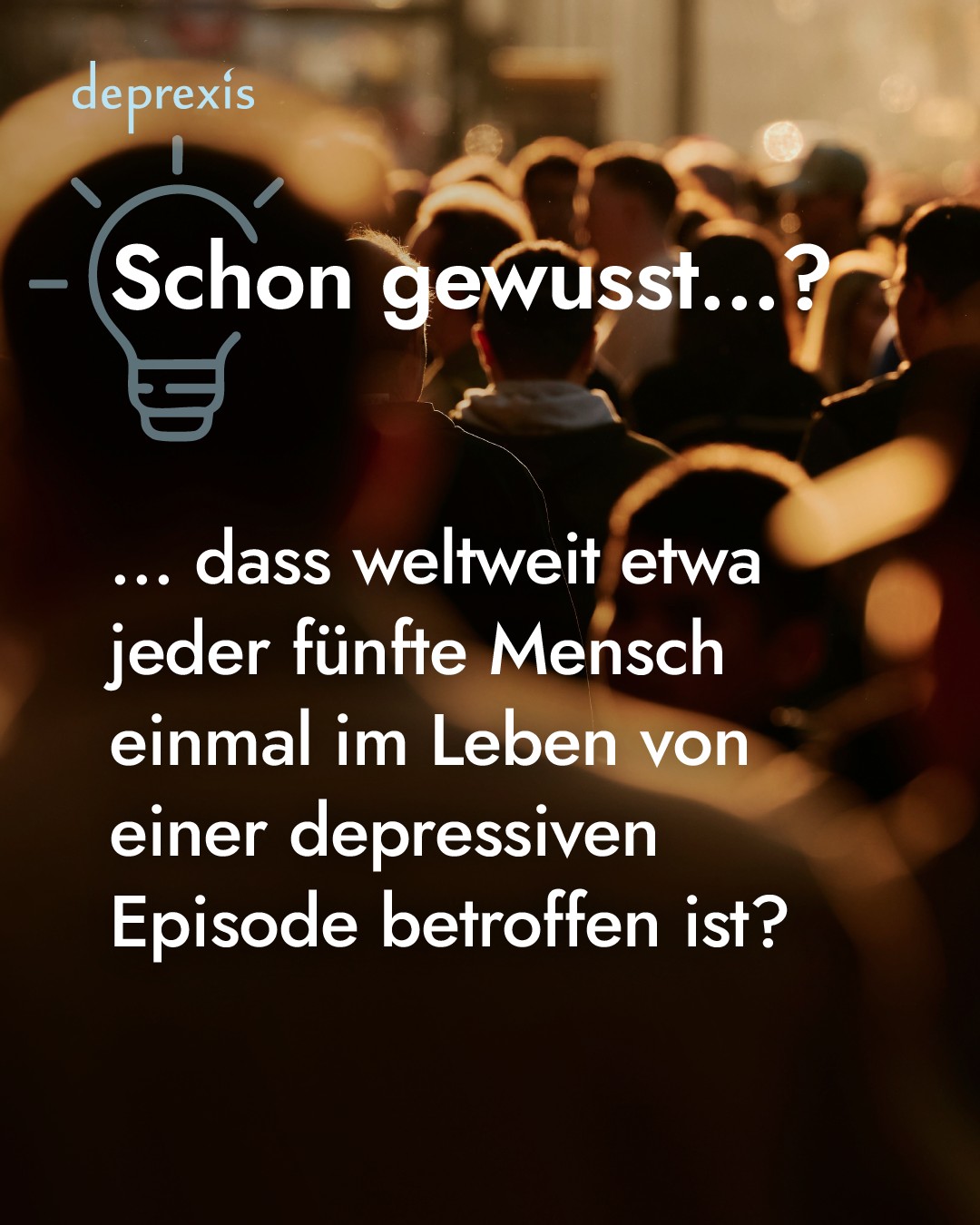 deprexis Facebook ad: Depression betrifft viele.