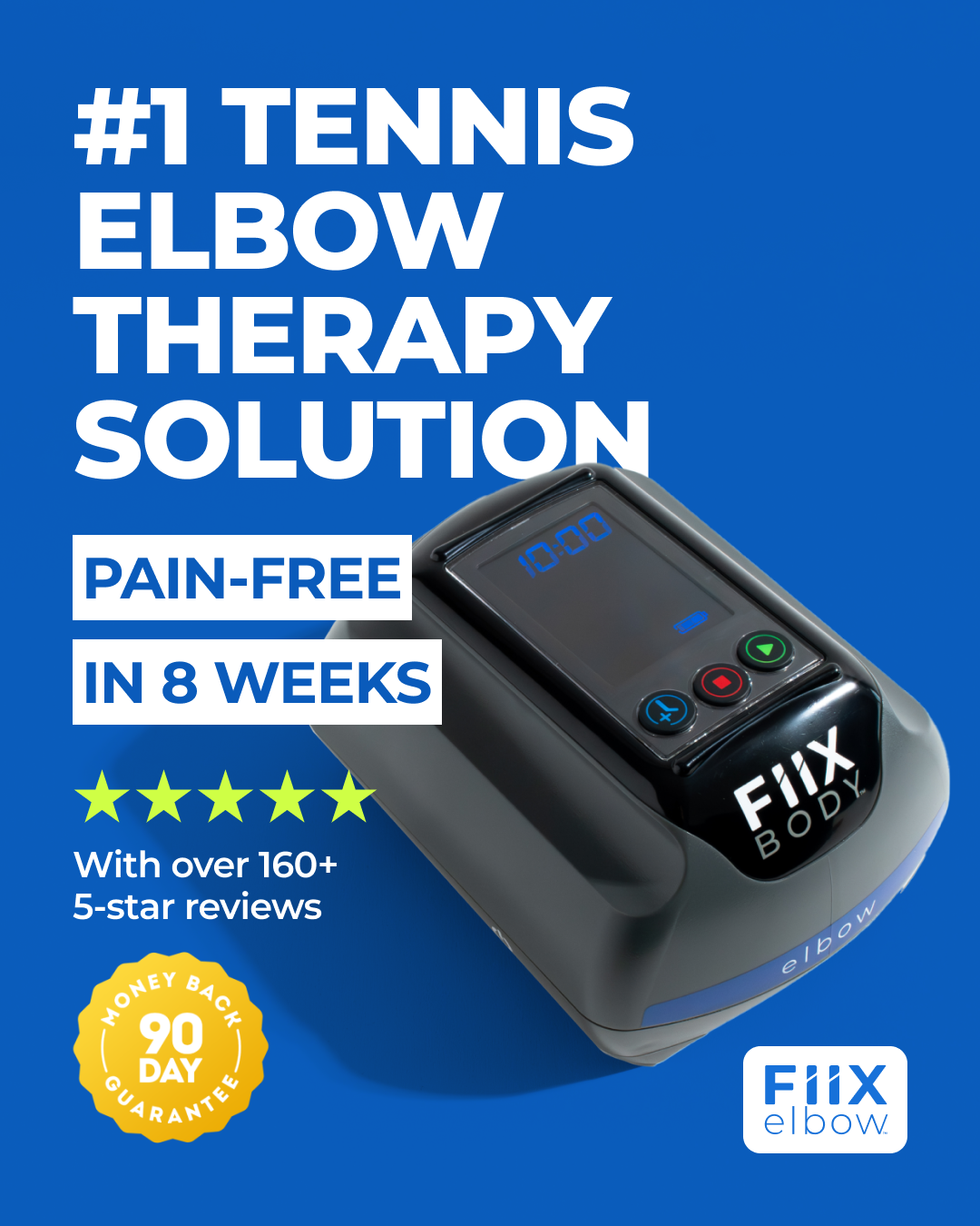 Fiix Body Facebook ad: #1 Elbow Pain Therapy for Recovery