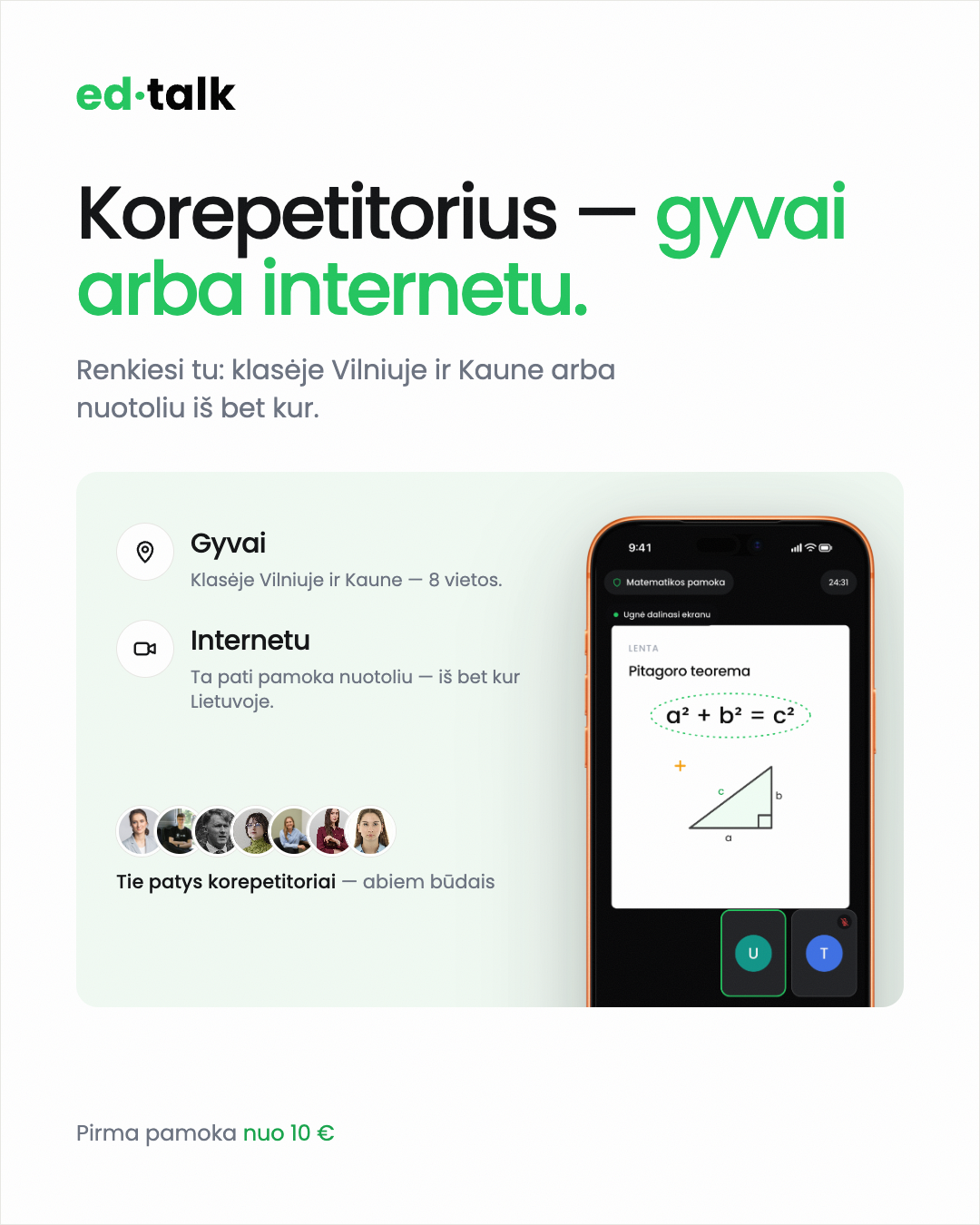 Edtalk korepetitoriai Facebook ad