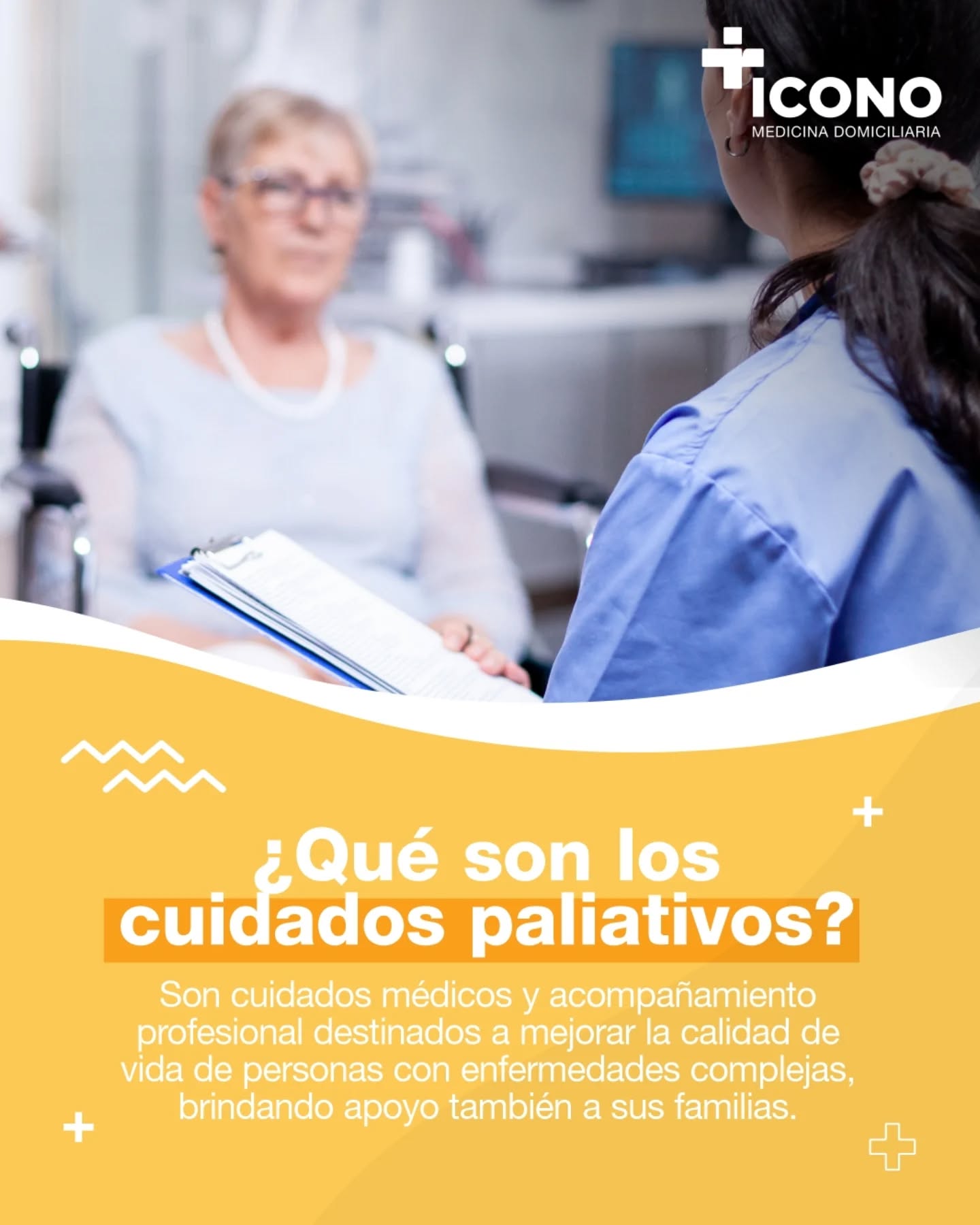 ICONO - Medicina Domiciliaria Facebook ad: Los cuidados paliativos no se tratan solo de…
