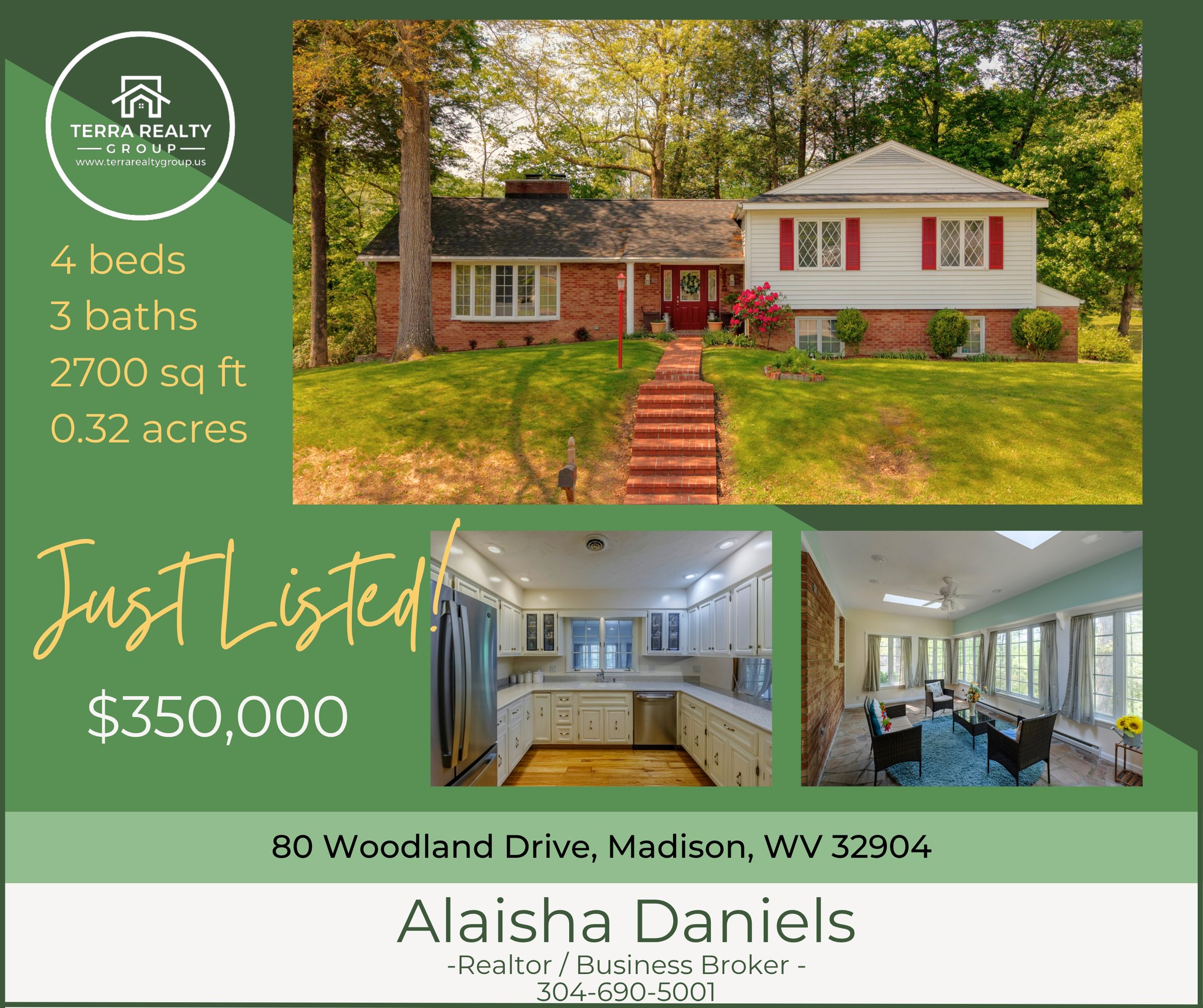 Alaisha Daniels Facebook ad: 4 Beds 3 Baths House
