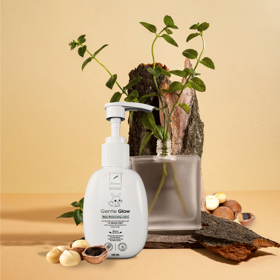 veluraindia Facebook ad: Gentle care for your baby’s delicate skin.