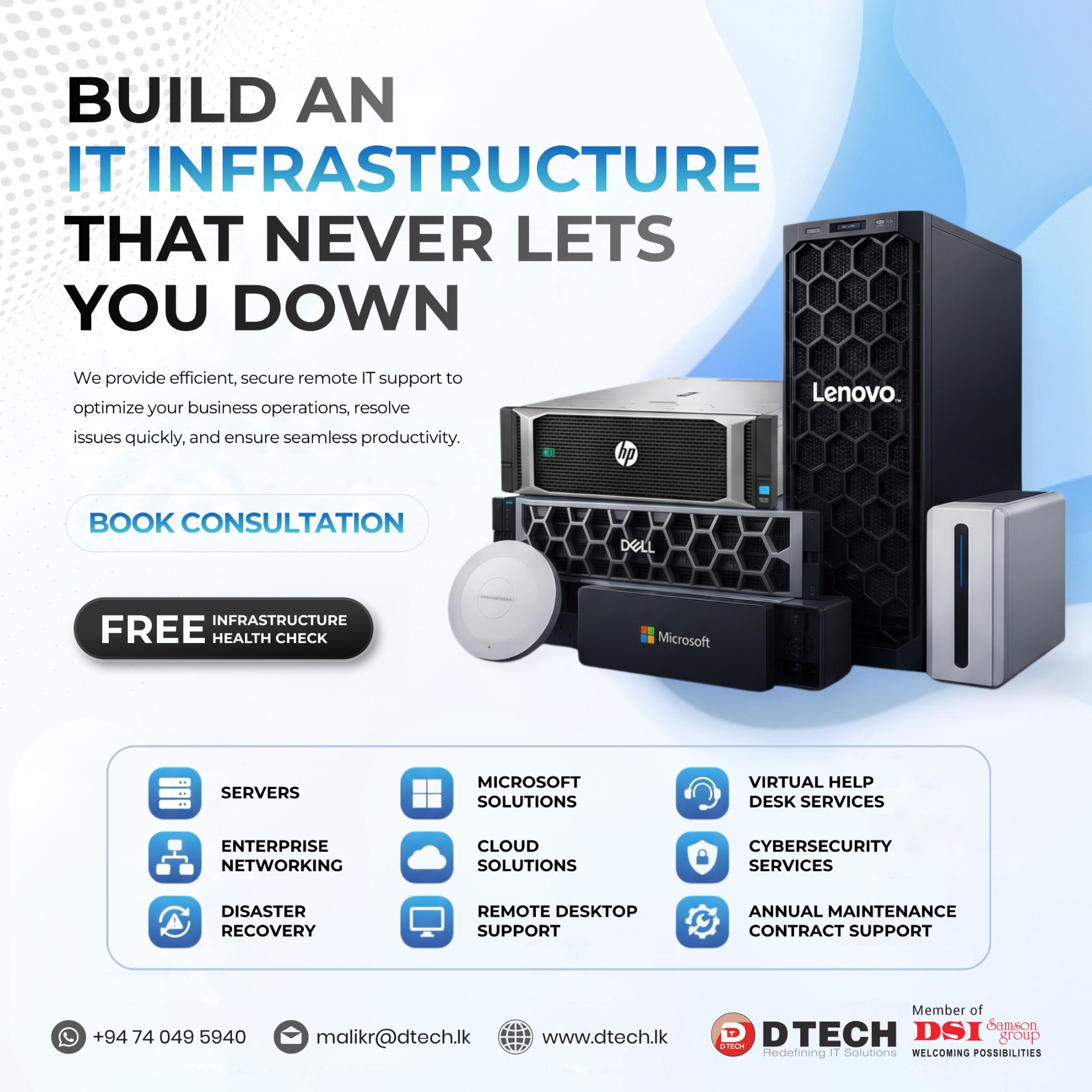 D Tech Facebook ad: Redefining IT Solutions for Your Business