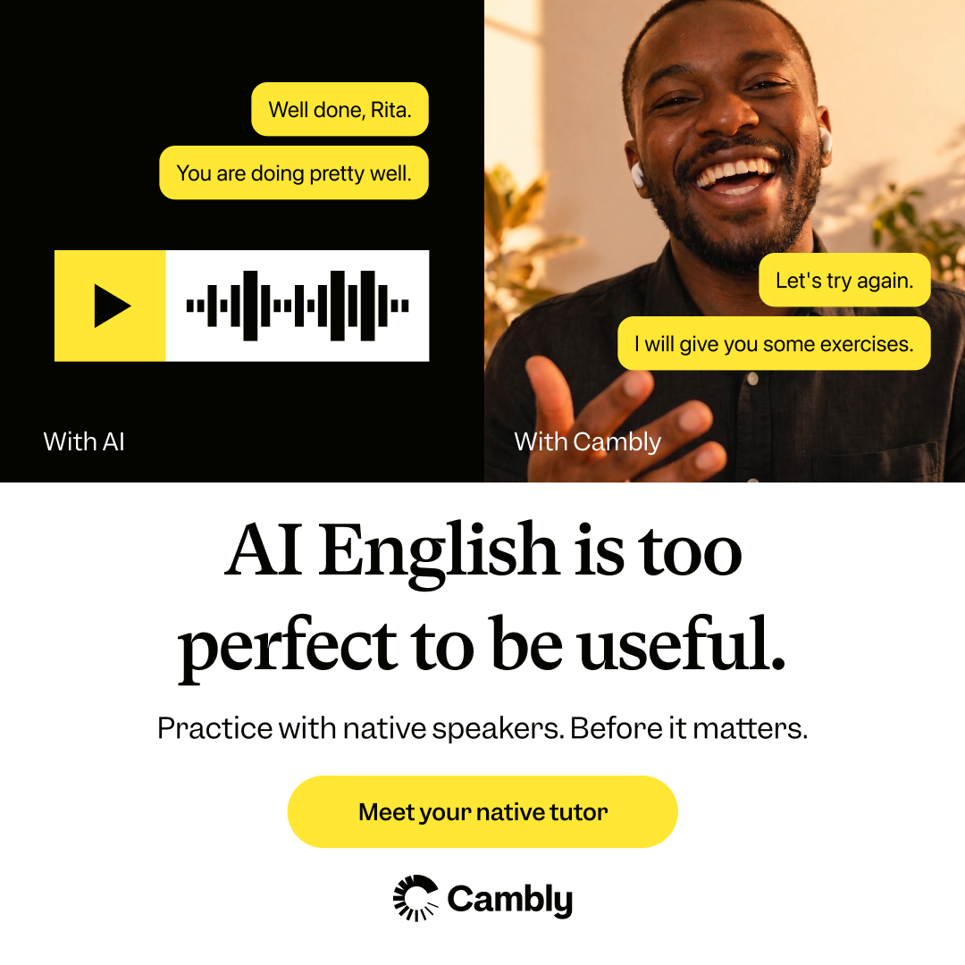 Cambly Facebook ad